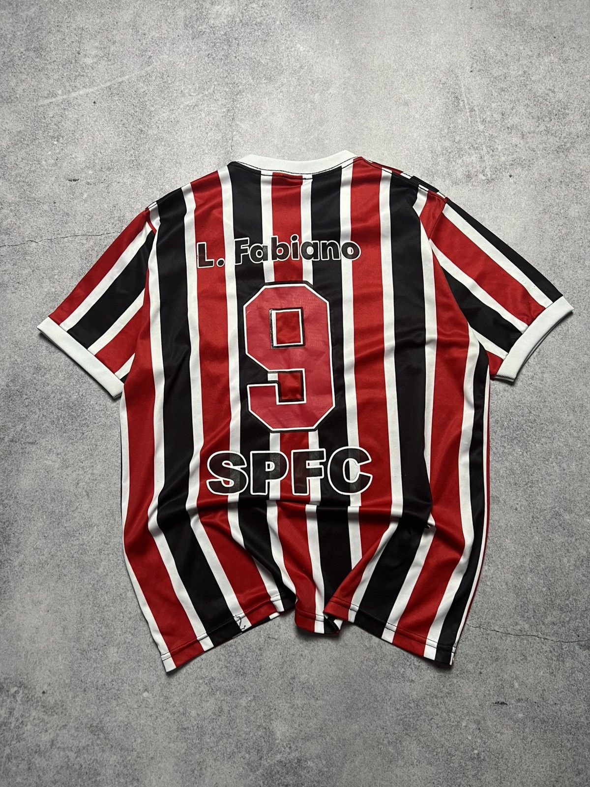 Vintage Vintage Sao Paulo SPFC Fabiano Blockcore Football Y2K Jersey Size US M / EU 48-50 / 2 - 7 Thumbnail