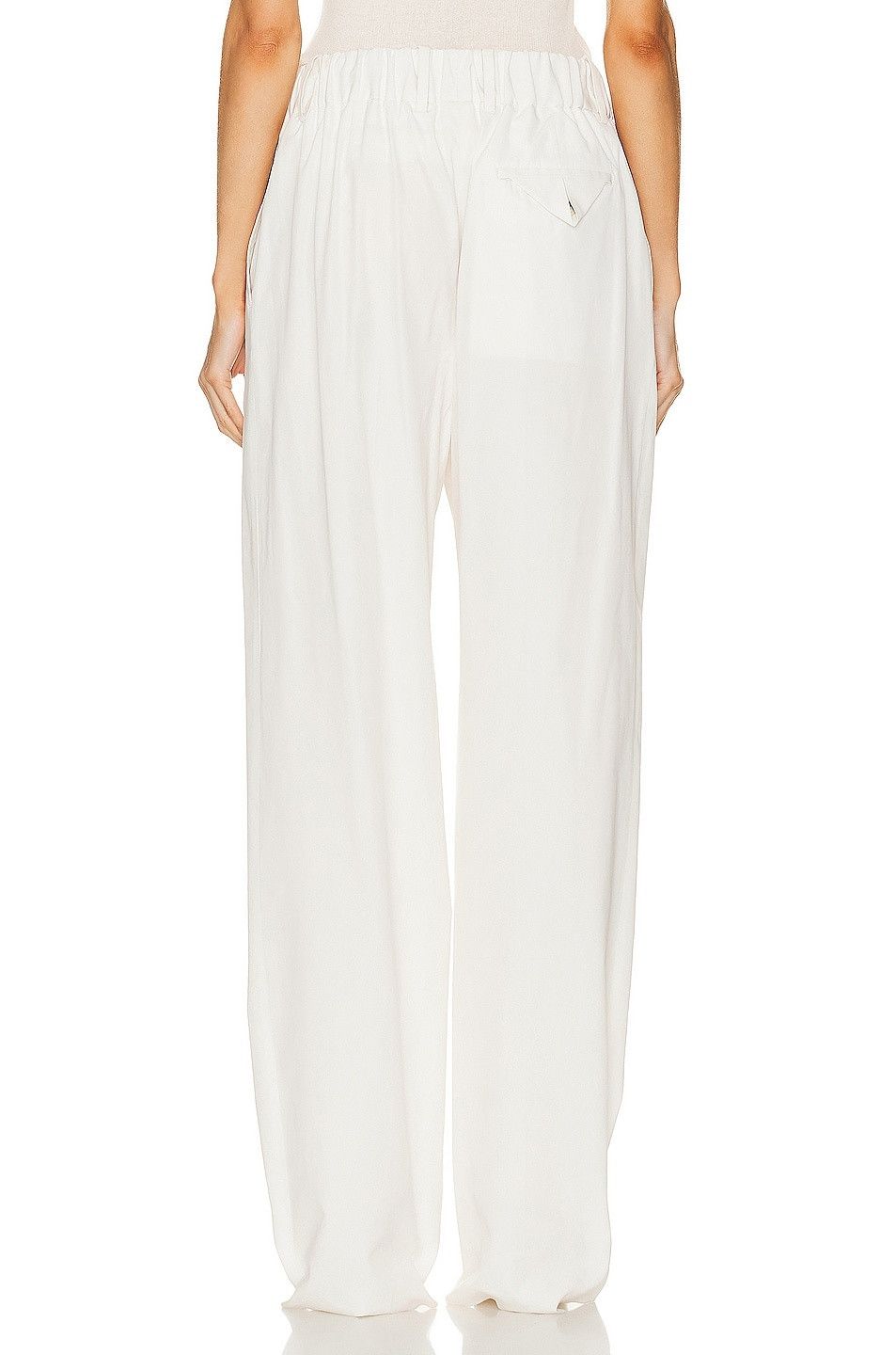 Bottega Veneta o1n1vont0925 Compact Cotton Trousers in White Size 27" / US 4 / IT 40 - 3 Thumbnail