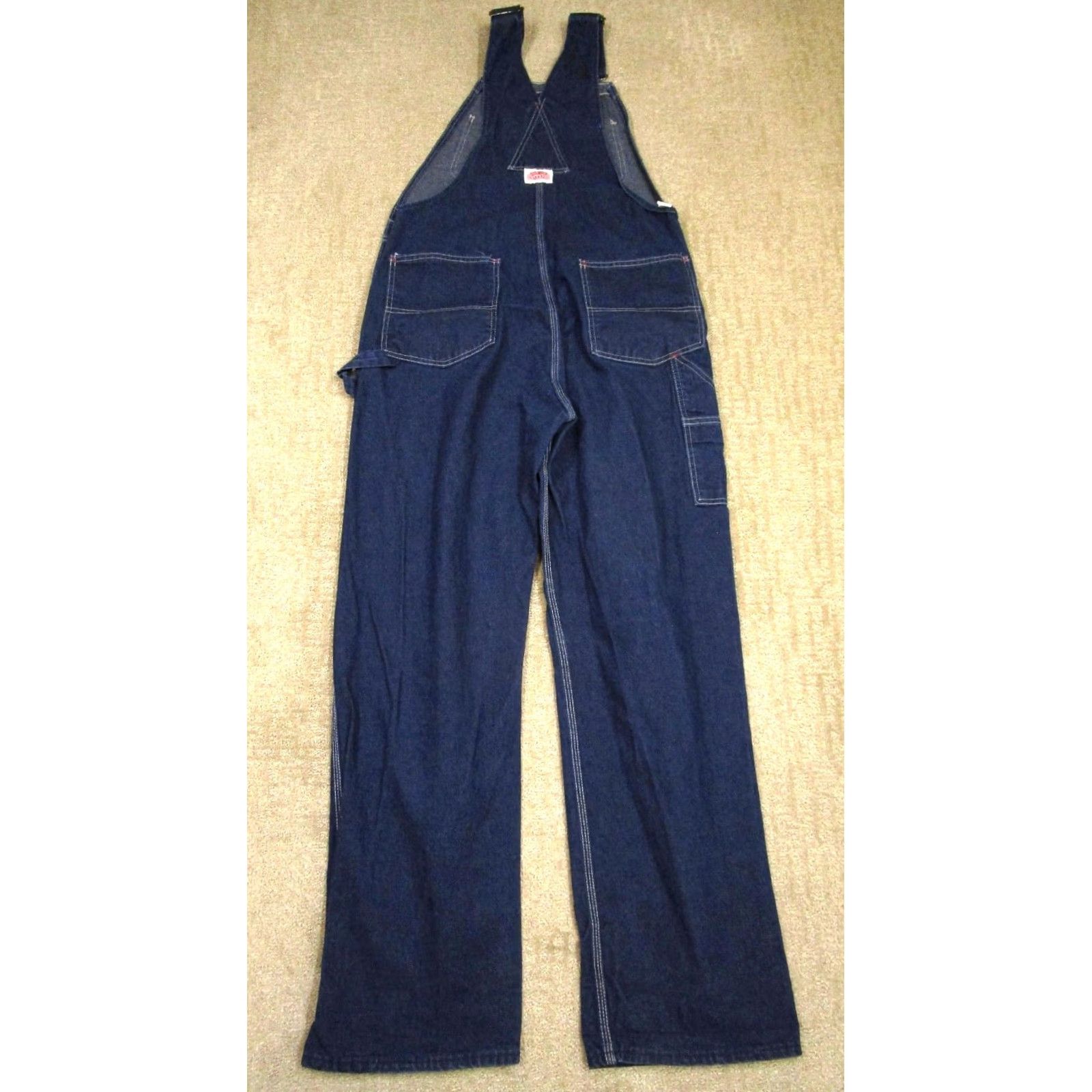 Vintage Roundhouse Jeans Overalls Men 36x34 Blue Denim 5-Pocket Logo Dark Wash Relaxed Straight 36 Mens Jeans Size US 36 / EU 52 - 3 Thumbnail