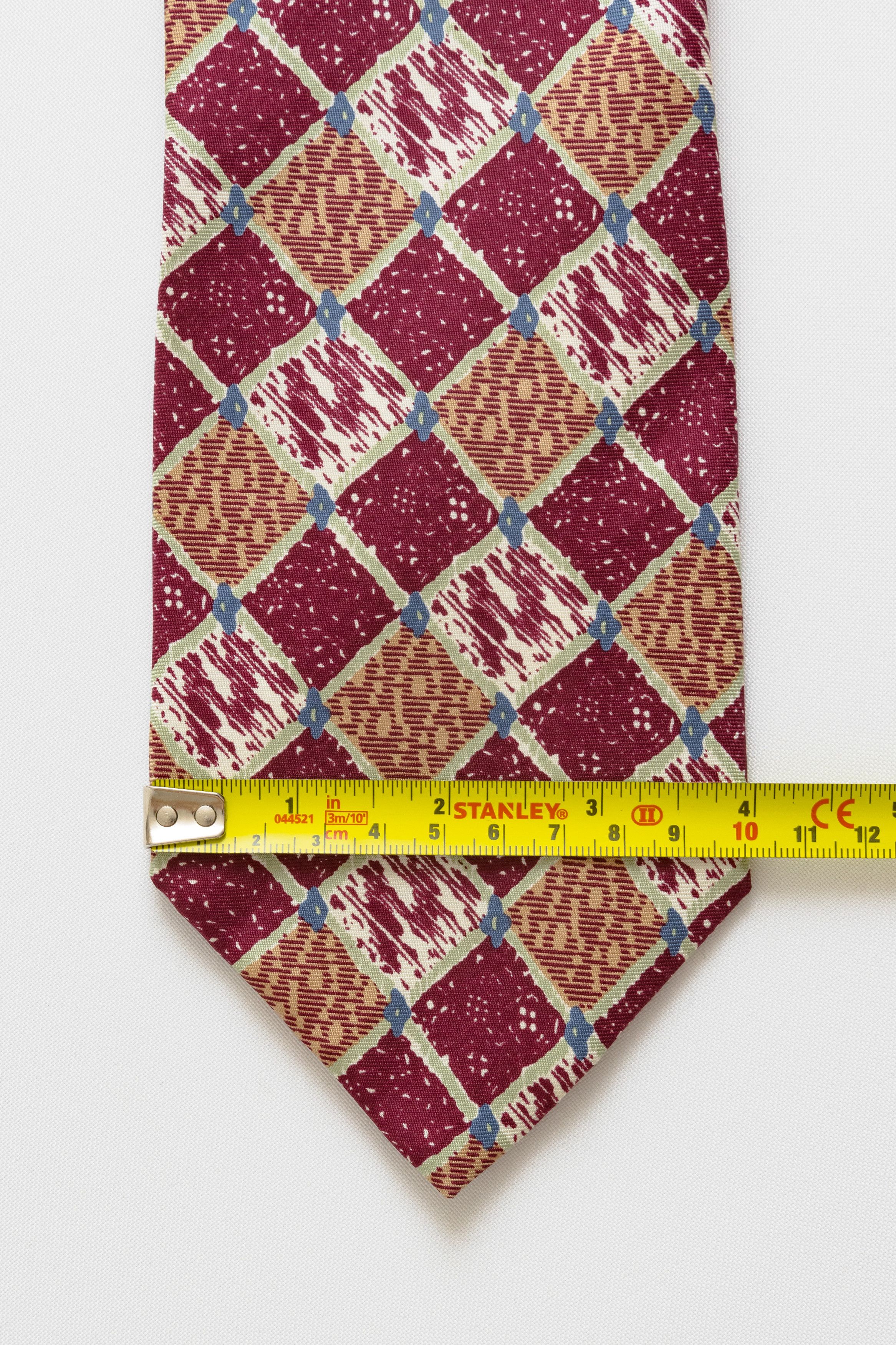 Vintage Tie abstract pattern crazy print necktie silk tie 068 Size ONE SIZE - 4 Thumbnail