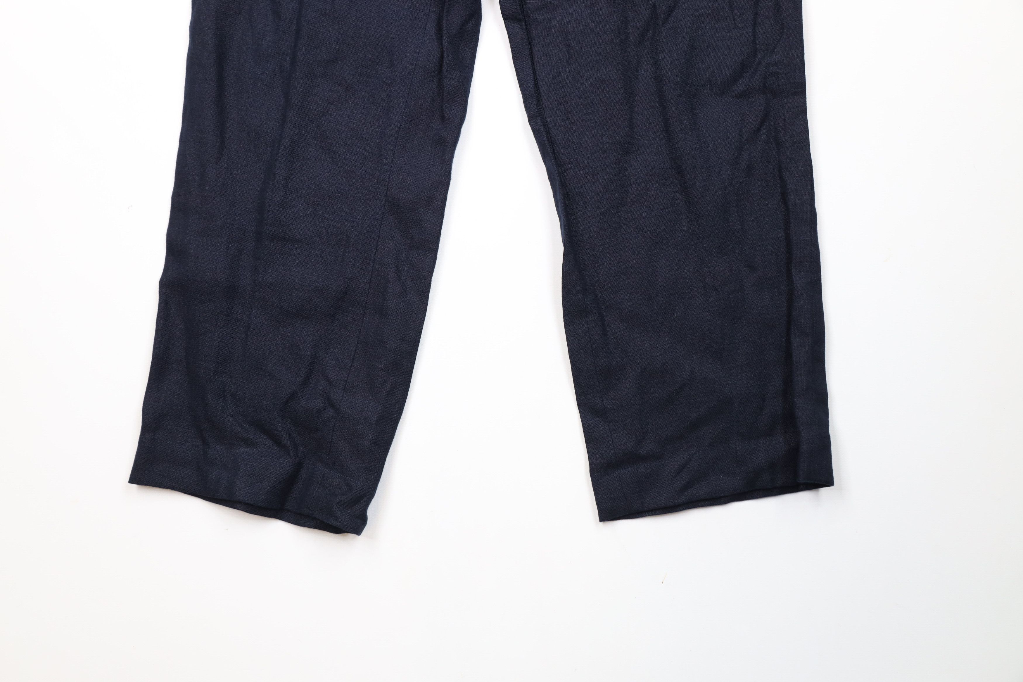 Ralph Lauren × Vintage Vintage 90s Ralph Lauren Wide Leg Chino Pants Navy Blue Size US 38 / EU 54 - 4 Thumbnail