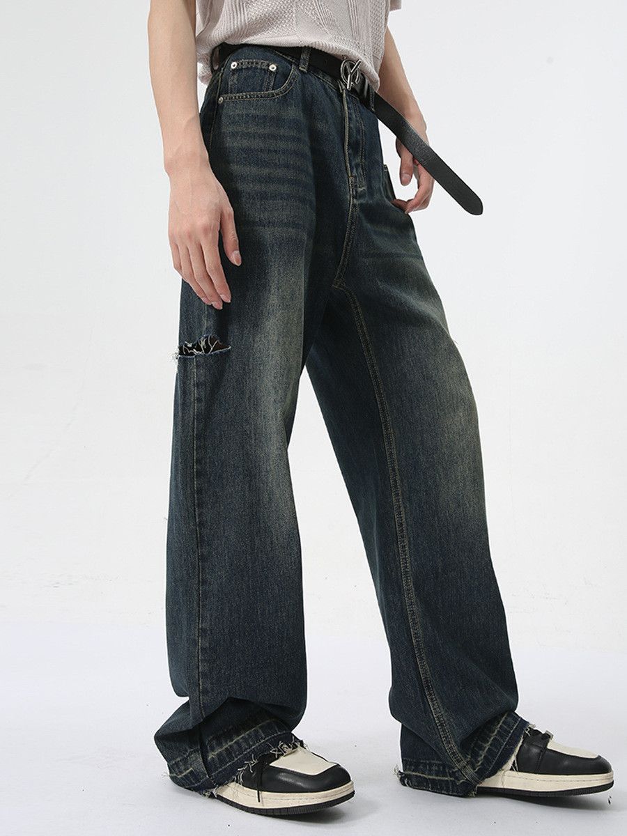 Japanese Brand Japanese retro street style ripped jeans Size US 34 / EU 50 - 3 Thumbnail