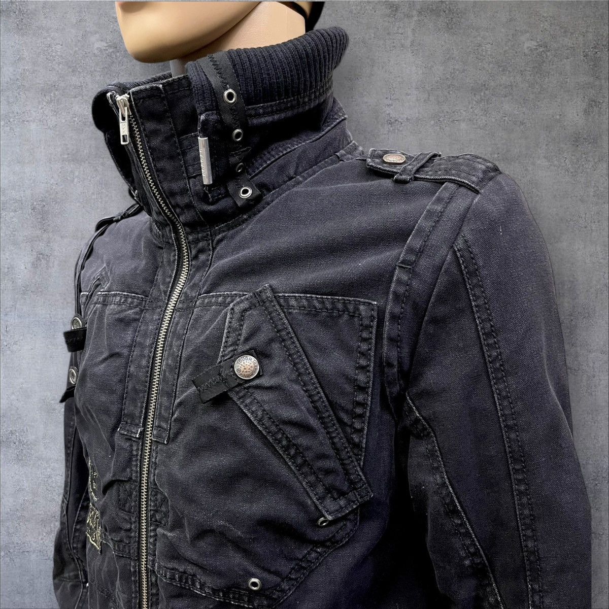 ROCKSMITH 🔥Grunge🔥Vintage Tough Jeansmith Rock & Roll Canvas Jacket Size US M / EU 48-50 / 2 - 6 Thumbnail