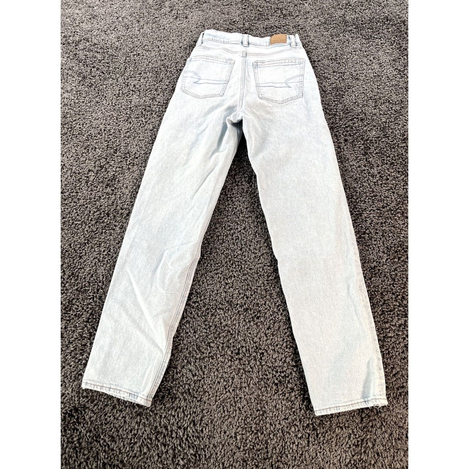 American Eagle Outfitters American Eagle Jeans Womens 0 Distressed Wide-Leg Super High Rise Baggy Blue 0 Distressed Womens Jeans Size 25" / US 0 / IT 36 - 8 Thumbnail