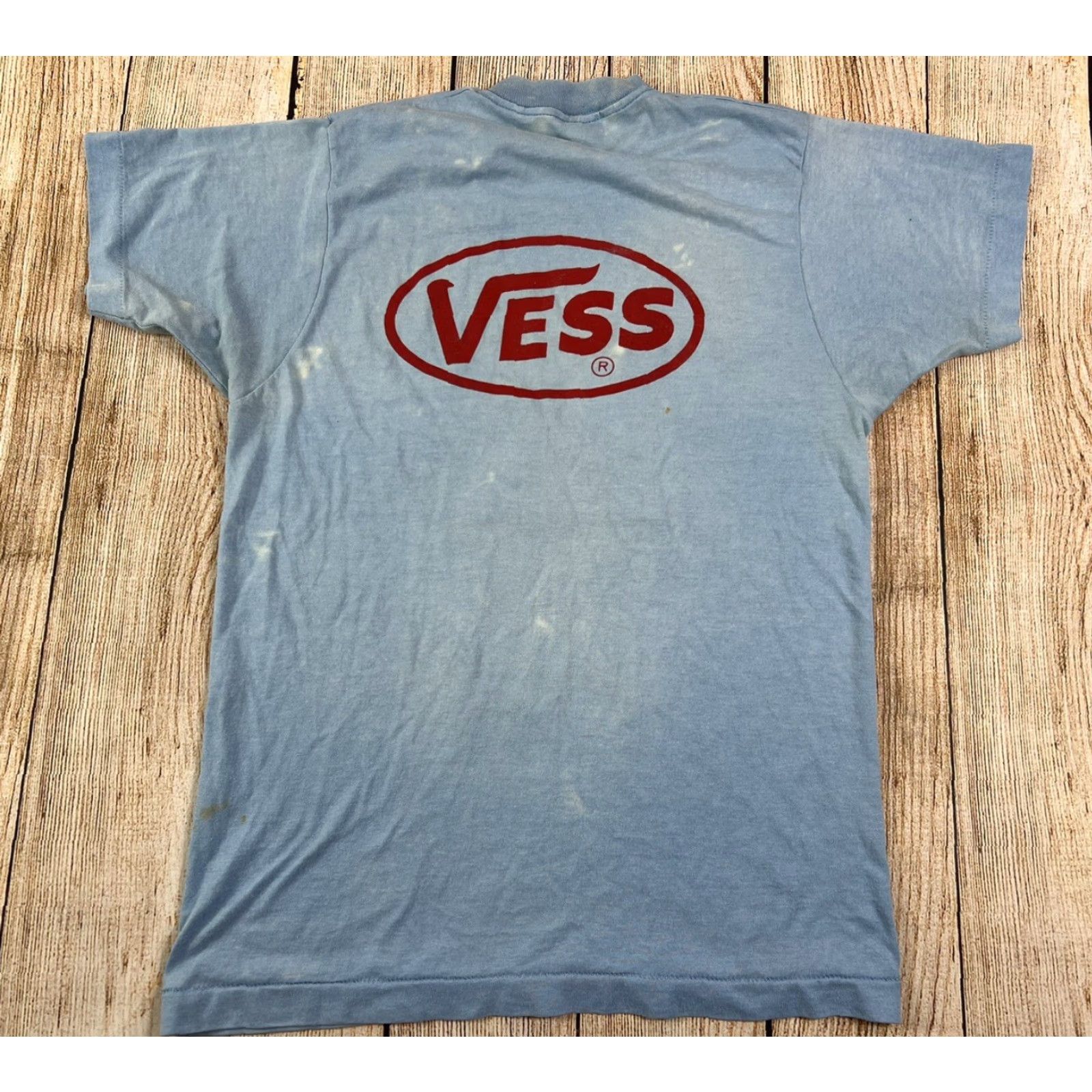 Vintage VINTAGE Screen Stars Shirt Blue 80s Medium M Cotton Sportswear/Beach Boys? No, gender not specified. Size US M / EU 48-50 / 2 - 2 Thumbnail