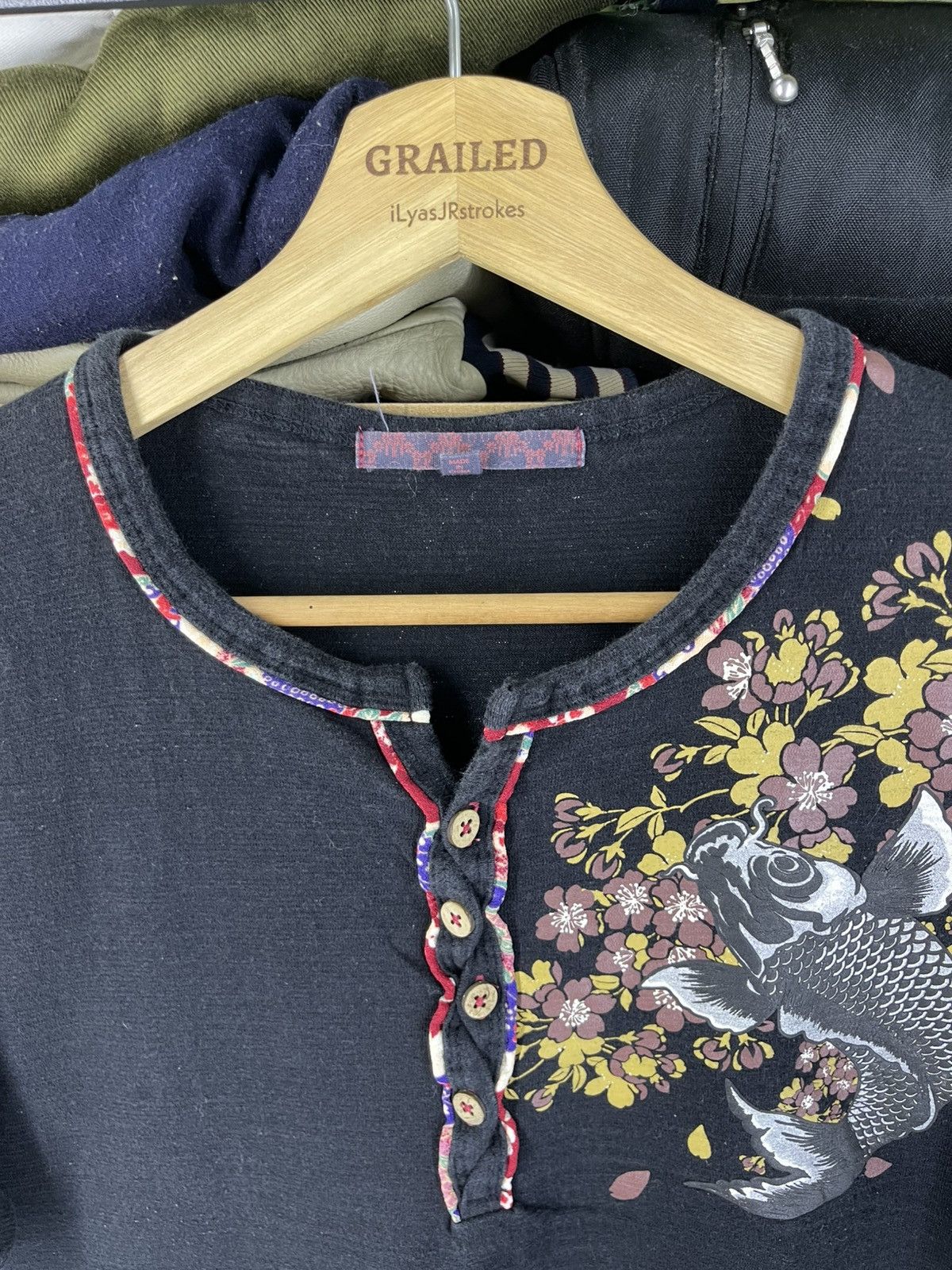 Bullet Noise Vintage 90's Bullet Noise Fish Koi Big Design Shirt Tee Size US L / EU 52-54 / 3 - 14 Thumbnail