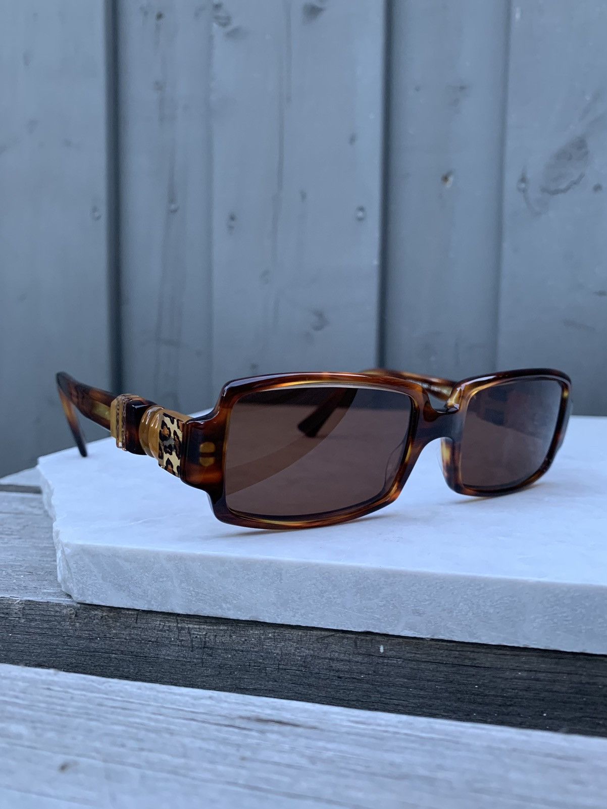 Vintage Jean Lafont Paris Sunglasses Leopard Animal 70s 80s