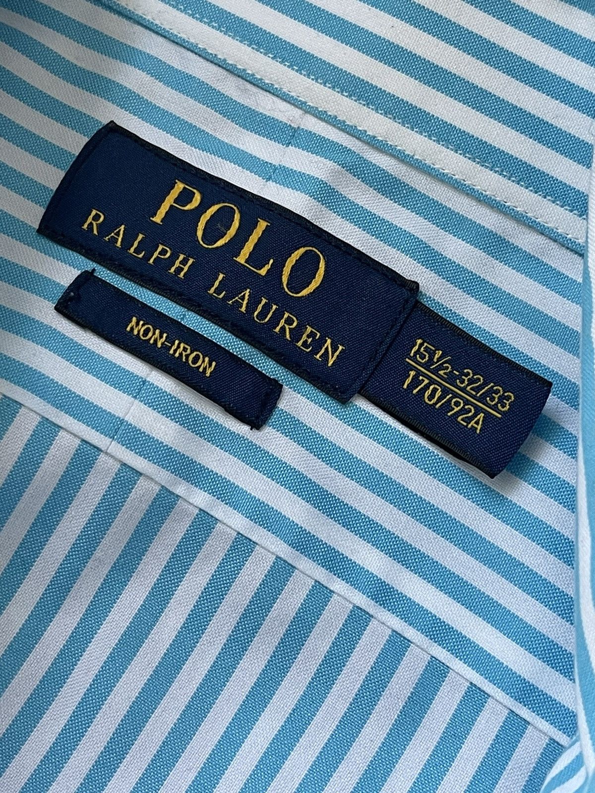 Polo Ralph Lauren Polo Ralph Lauren Turquoise/White striped sleeve shirt Size US L / EU 52-54 / 3 - 12 Thumbnail