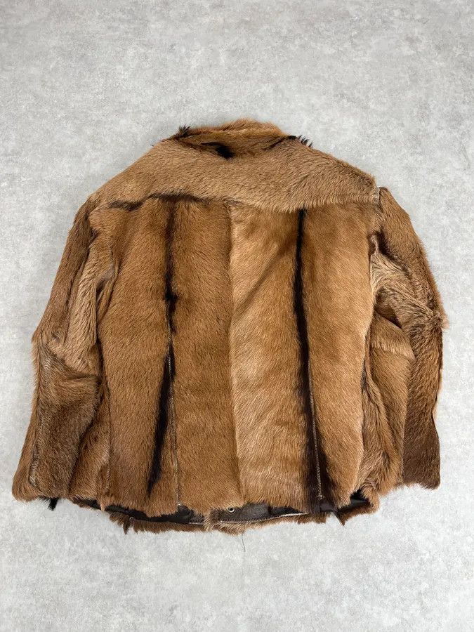 Roberto Cavalli FW2005 Cavalli Goat Fur Camel Leather Jacket Size XS / US 0-2 / IT 36-38 - 6 Thumbnail
