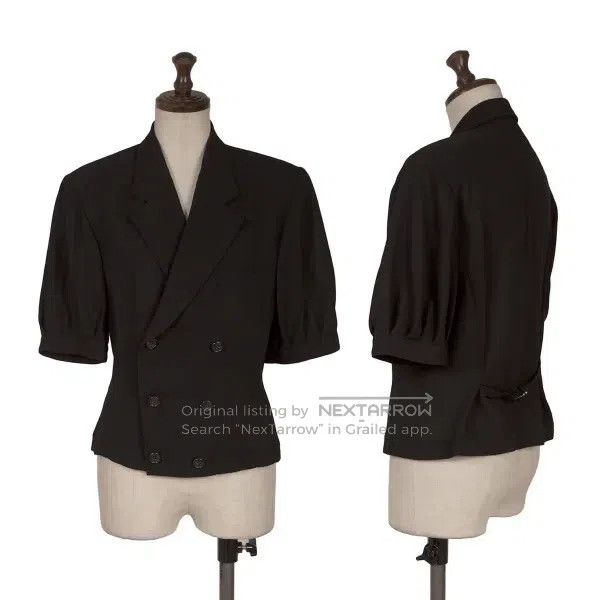 Comme des Garcons Comme Des Garcons size F Black vintage double-breasted top Size S / US 4 / IT 40 - 1 Thumbnail