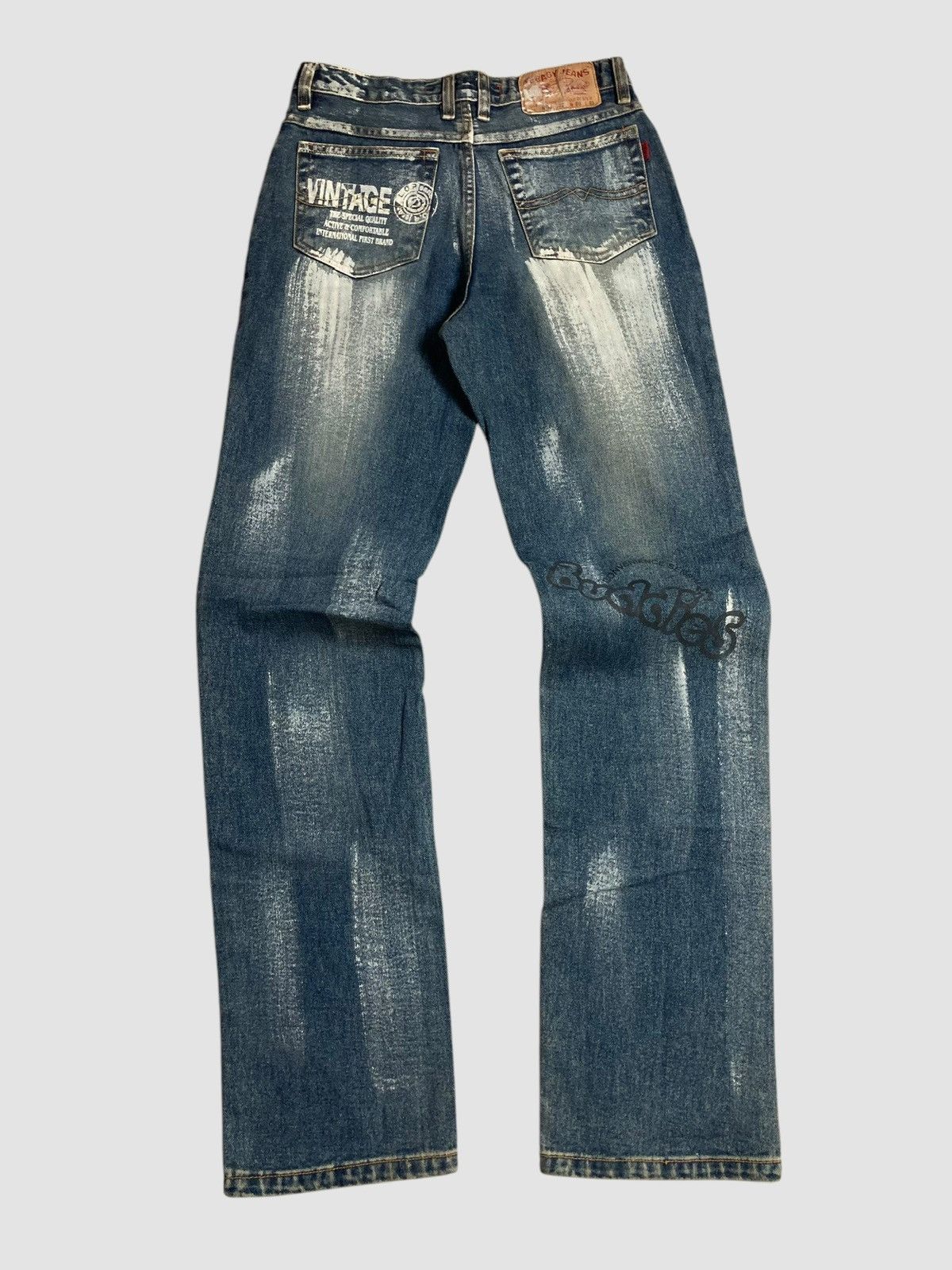 Hysteric Glamour × Japanese Brand NEBAJY Painted Art 1942 Unique Jeans Size US 28 / EU 44 - 2 Thumbnail