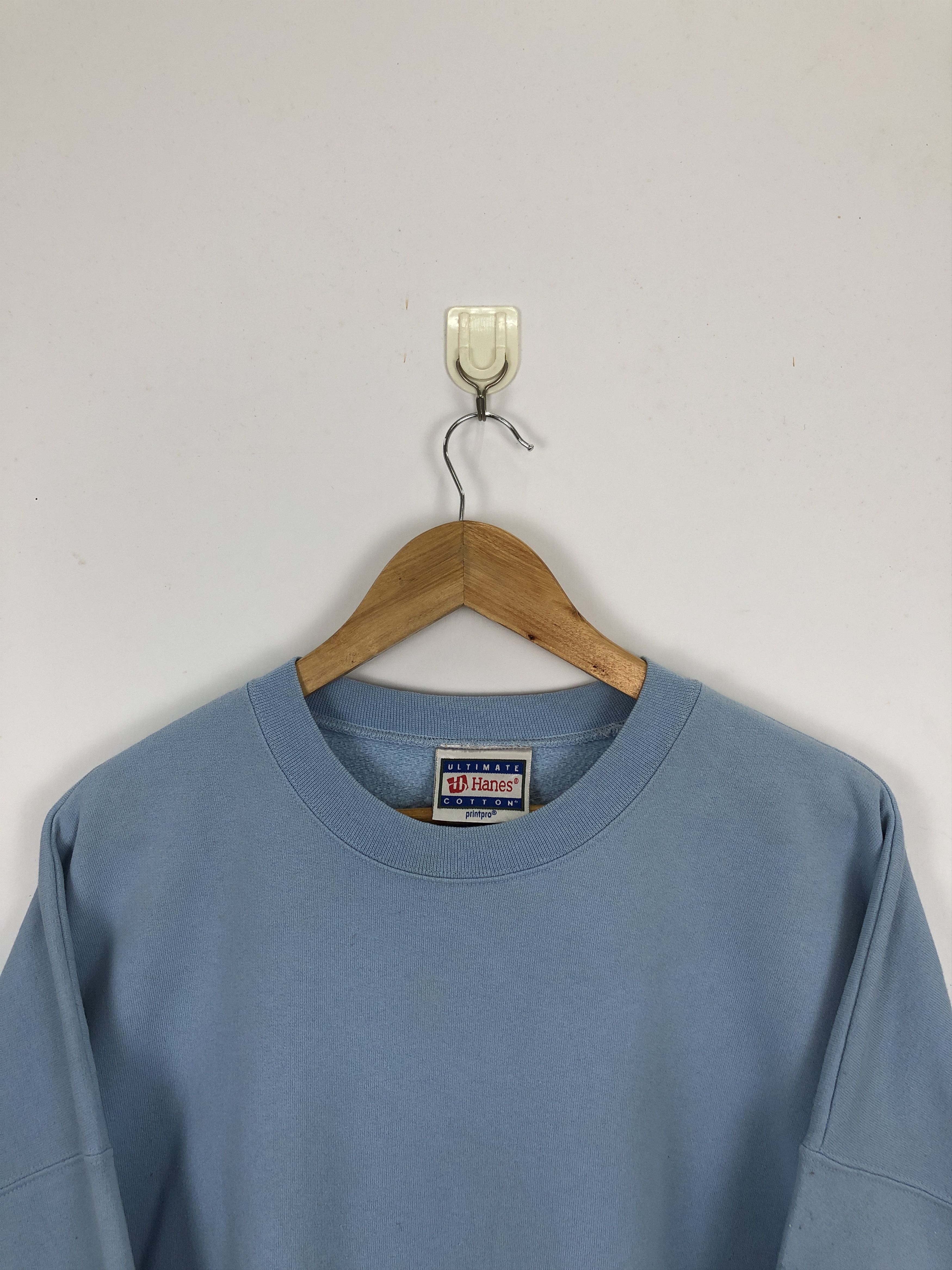 Hanes × Vintage Vintage 90s Hanes Pullover Crewneck Blank Sweatshirt Size US XXL / EU 58 / 5 - 2 Thumbnail