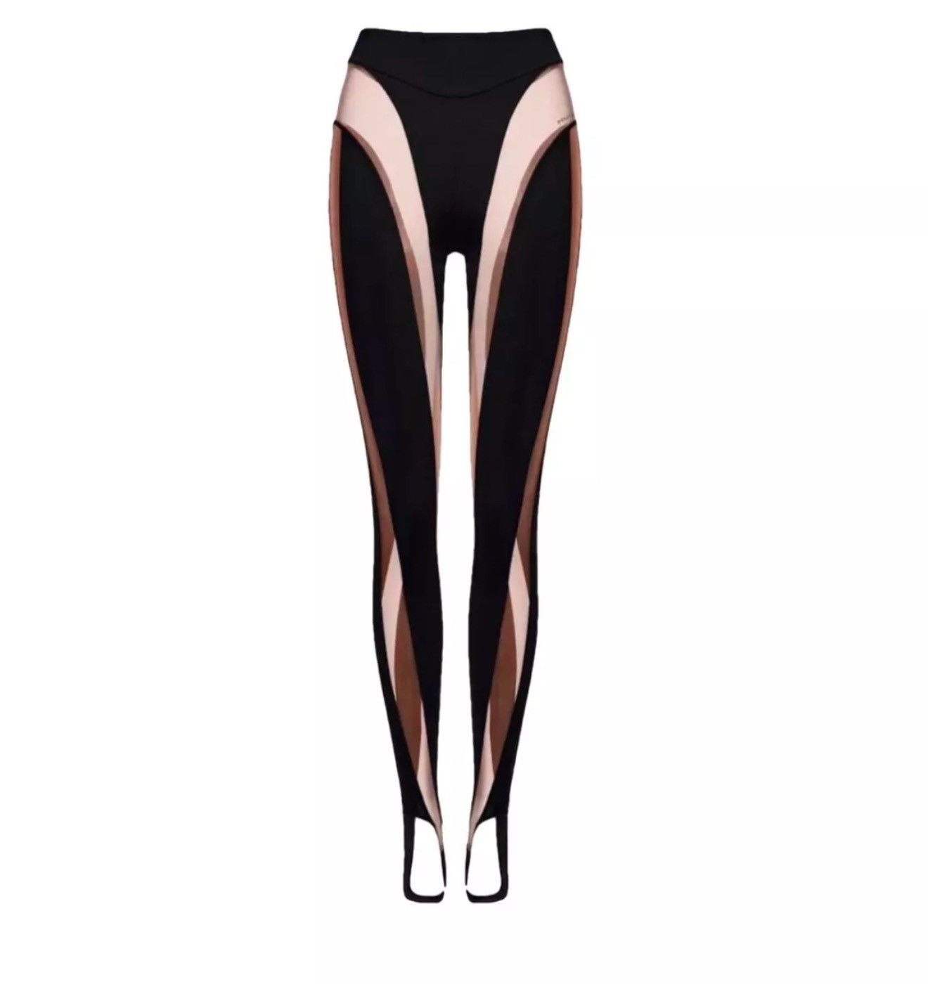 Mugler MUGLER X H&M SEXY MESH PANEL STIRRUP LEGGINGS EU 34 US 2 Size 26" / US 2 / IT 38 - 1 Thumbnail