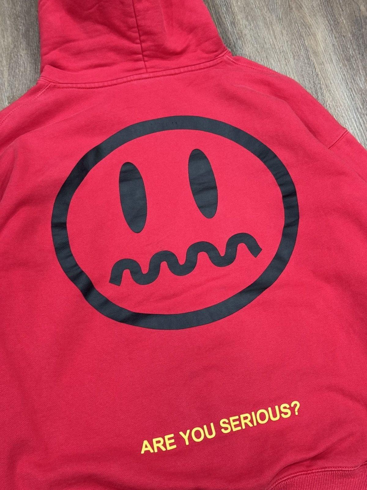 Japanese Brand BEASTER Red Graphic Hoodie “Are You Serious?” I’m Woodman Size US S / EU 44-46 / 1 - 7 Thumbnail