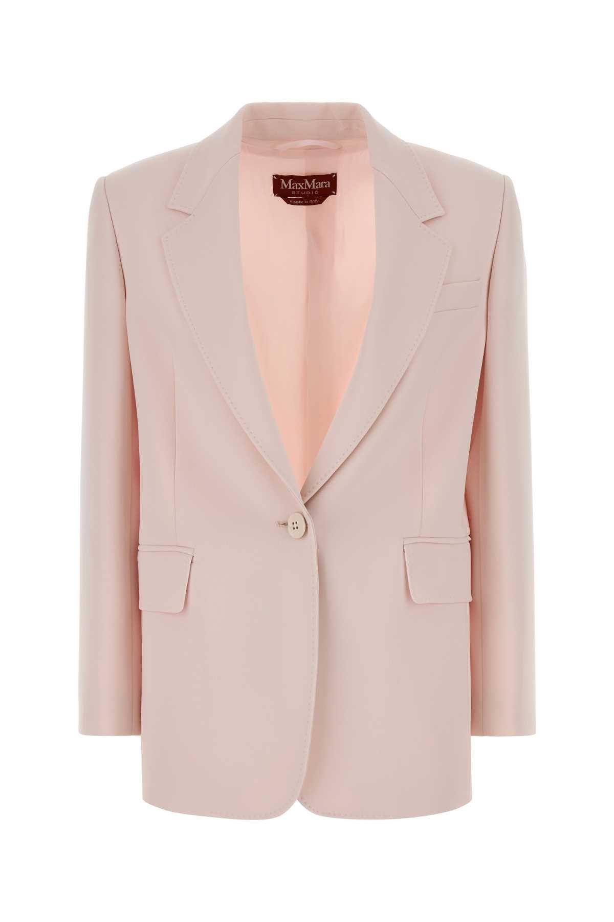 Pastel Pink Crepe Bosco Blazer