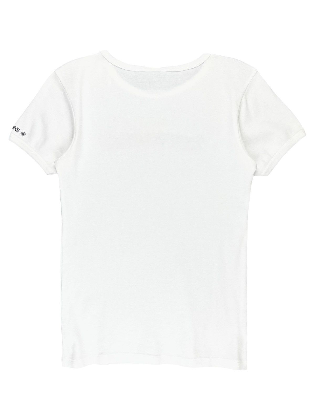 Chrome Hearts Chrome Hearts USA Flag Scroll Logo Baby Tee Tshirt White Size ONE SIZE - 2 Thumbnail