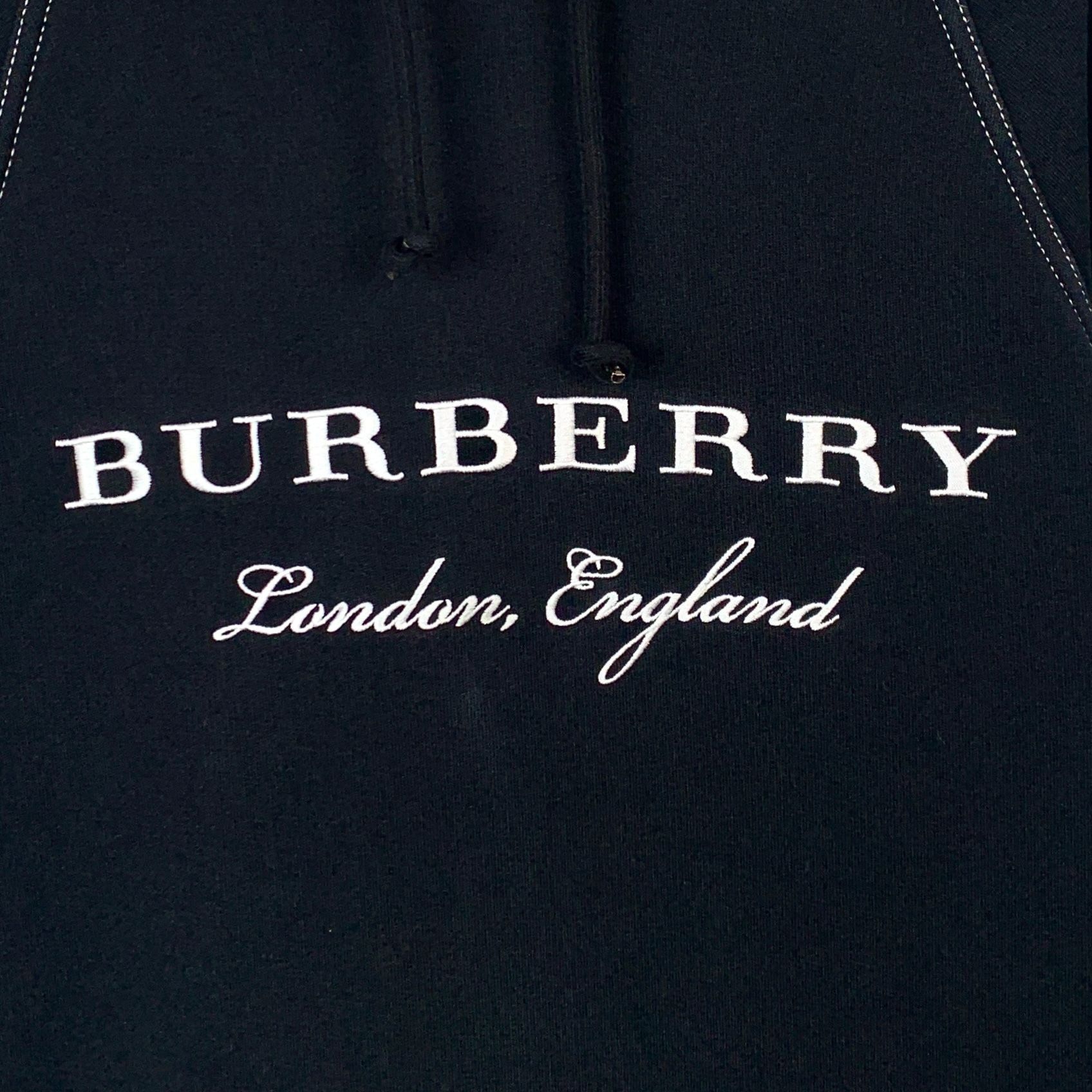 Burberry Burberry Black Cotton Embroidered Logo Hoodie XS Size XS / US 0-2 / IT 36-38 - 7 Thumbnail