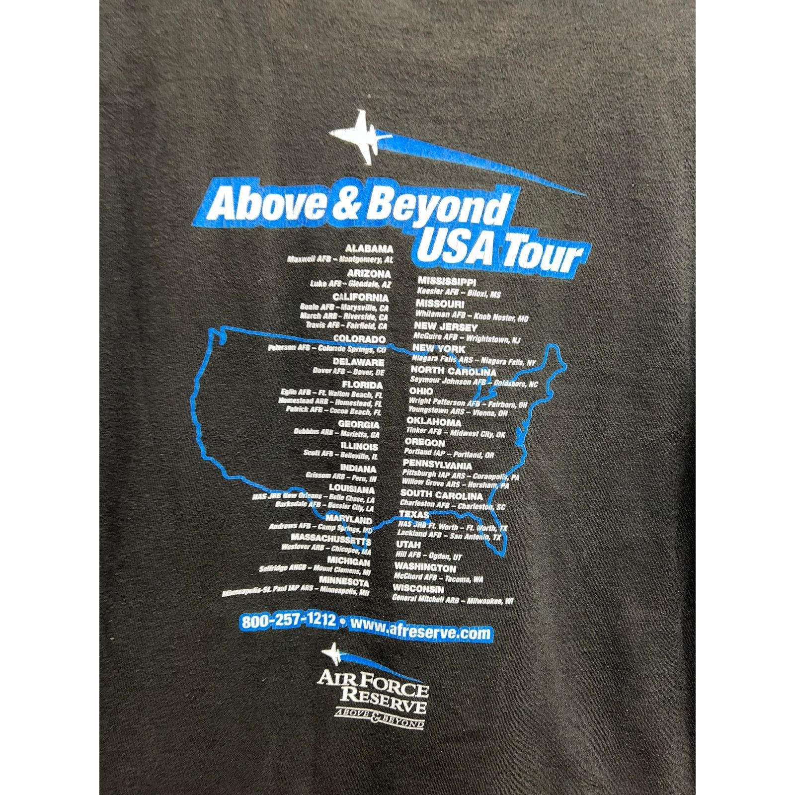Delta Vintage Air Force Shirt Reserve Above & Beyond USA Tour Tee Size US M / EU 48-50 / 2 - 6 Thumbnail
