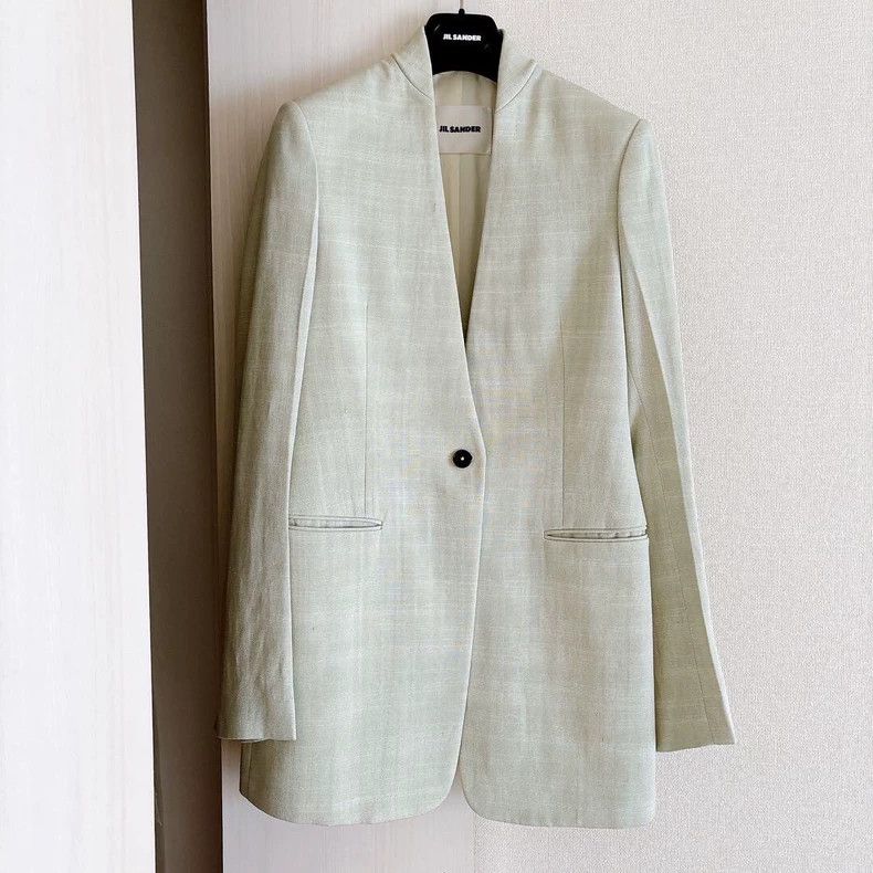 Jil Sander Jil Sander size 32 Light green suit coat Size 4XL / US 24-26 - 1 Thumbnail