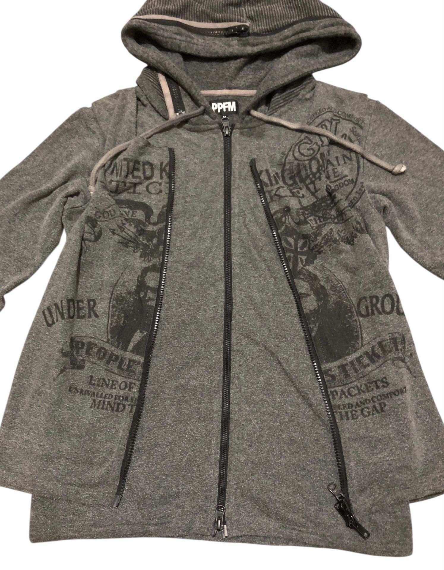 Japanese Brand 🔥Y2K PPFM Zipper Hoodie 2way Avant Garde Gothic Size M / US 6-8 / IT 42-44 - 7 Thumbnail