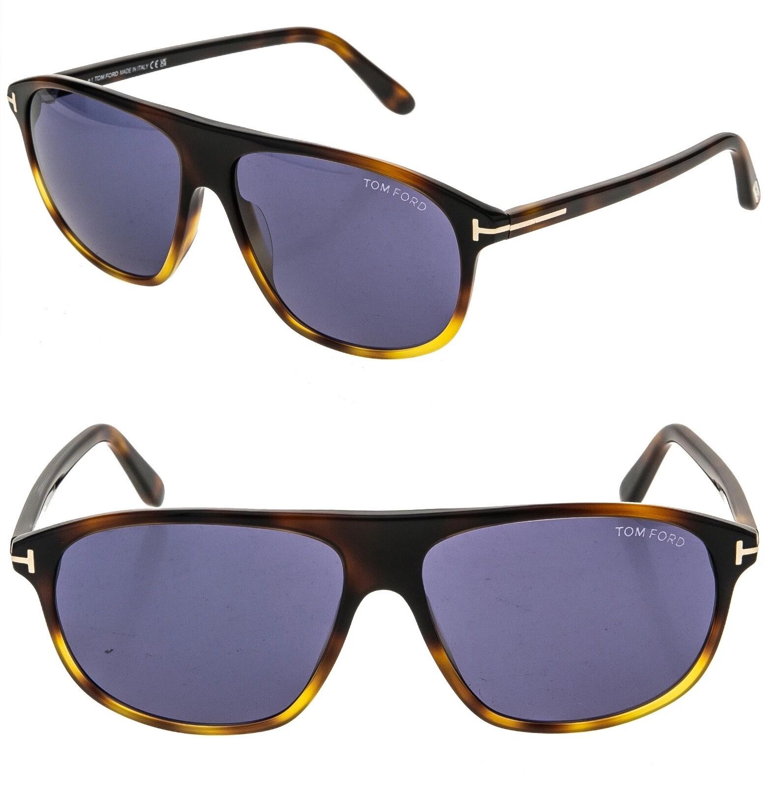 Tom Ford TOM FORD Prescott TF1027 56V Brown Blue Angular 1027 FT1027 Size ONE SIZE - 1 Thumbnail
