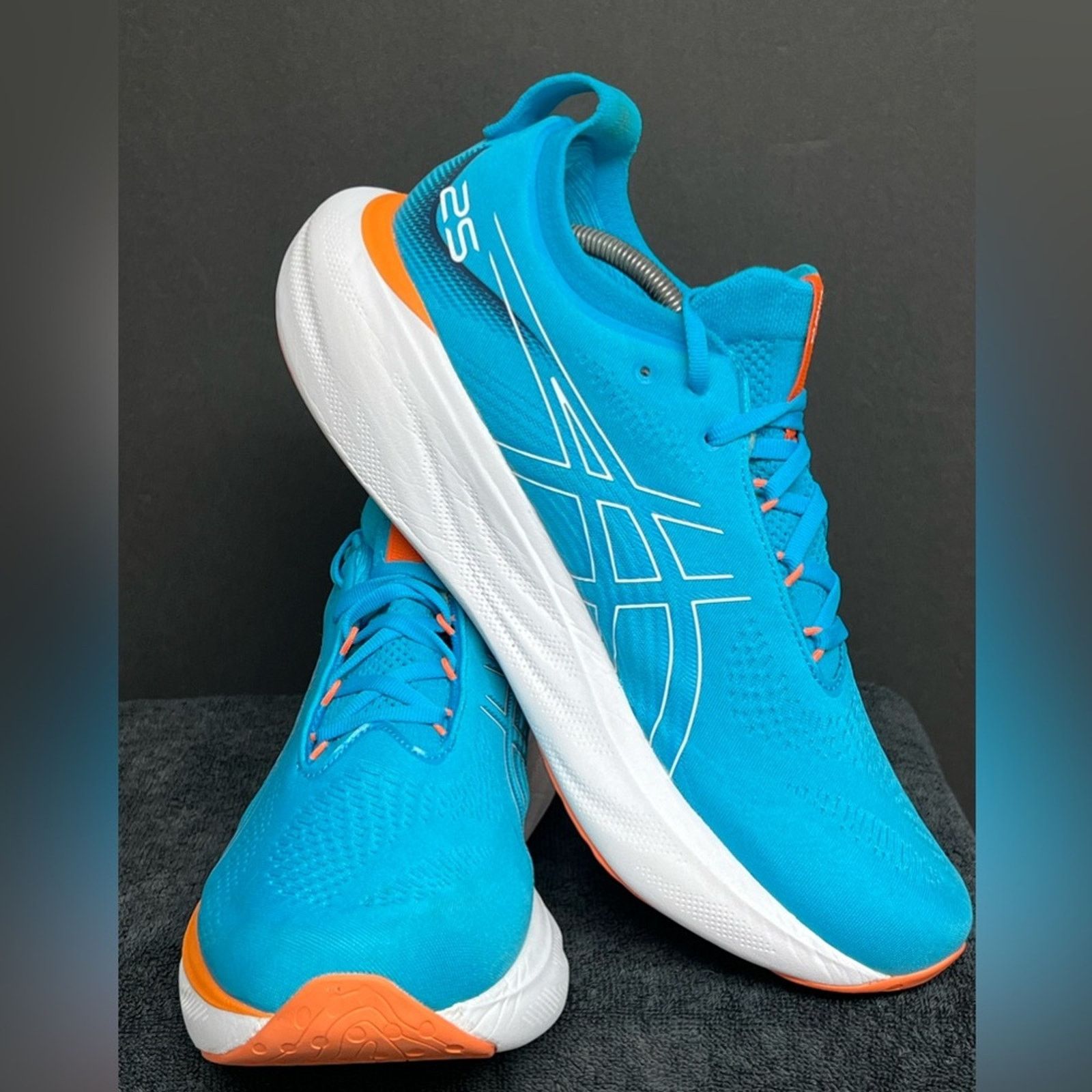 Asics Asics Mens Gel Nimbus 25 Blue Running Shoes Sneakers WORN 3X Size US 11.5 / EU 44-45 - 2 Thumbnail