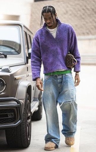 Cactus Plant Flea Market CPFM Rave Cowboy Fleece Pullover (Grape Purple) Size US L / EU 52-54 / 3 - 7 Thumbnail