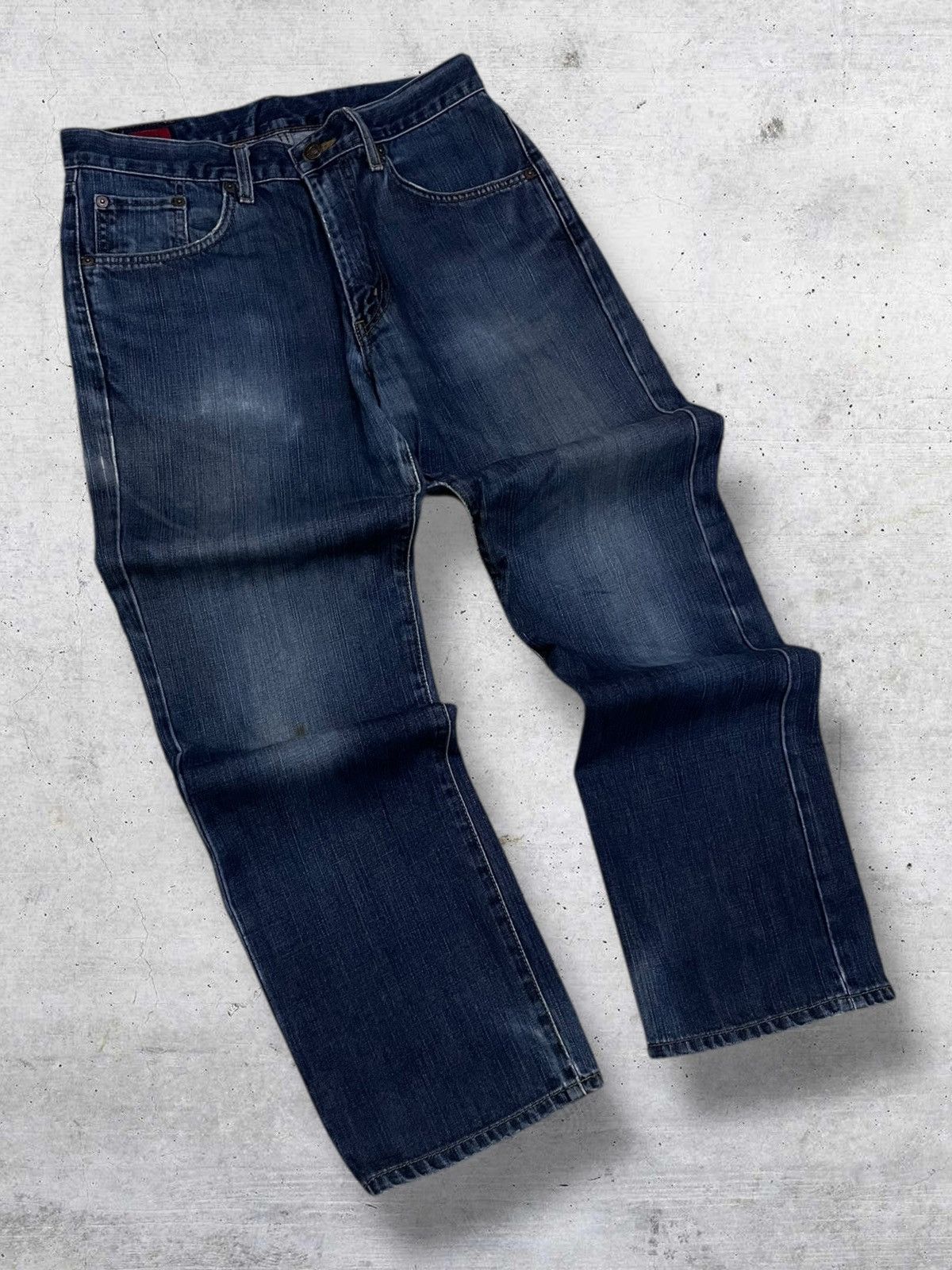 Edwin VINTAGE EDWIN 90S JAPAN OG DESIGNER RIPPED INDIGO RAW DENIM Size US 31 - 2 Thumbnail