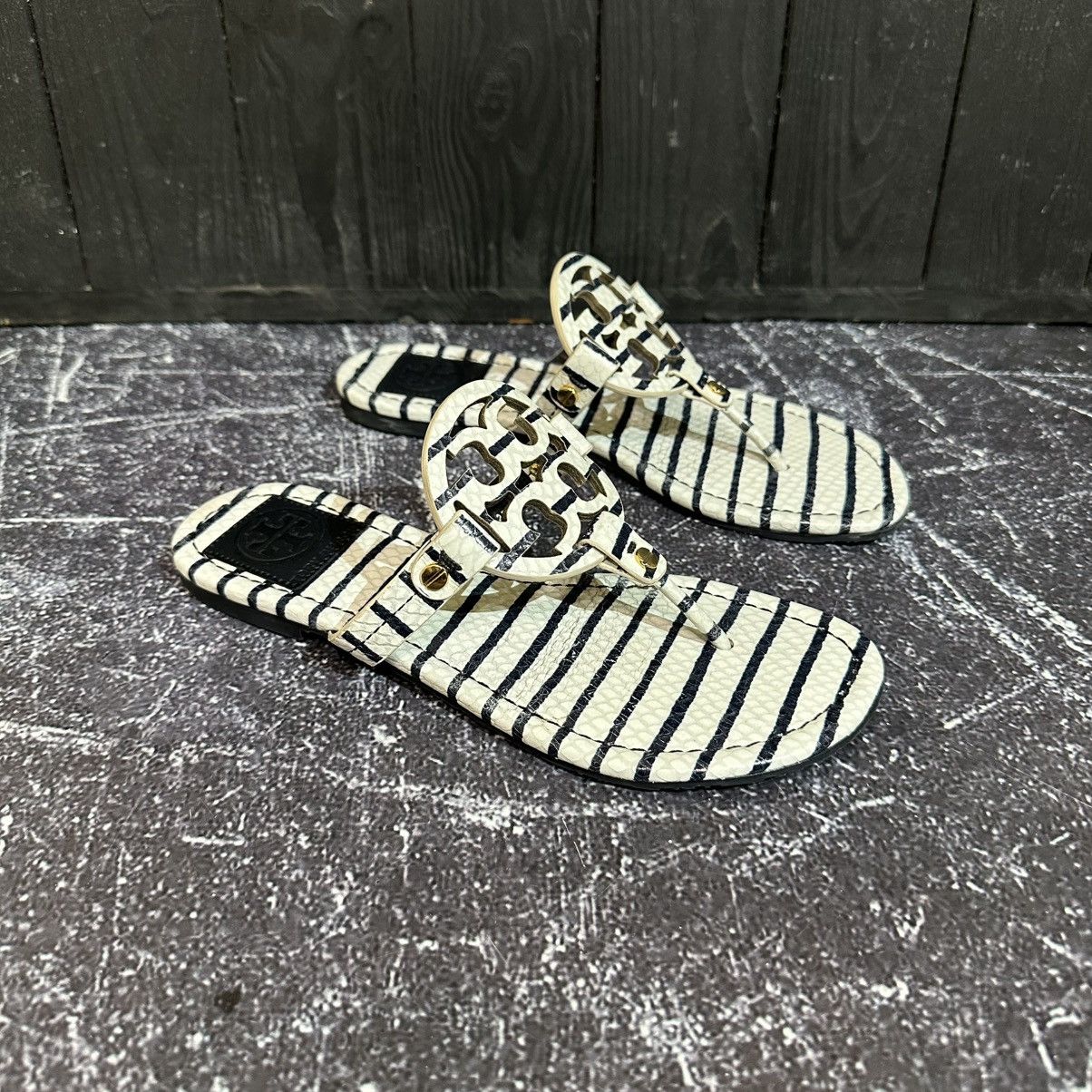 Tory Burch TORY BURCH MILLER Leather Sandal Stripe Size 6 Size US 6 / IT 36 - 2 Thumbnail