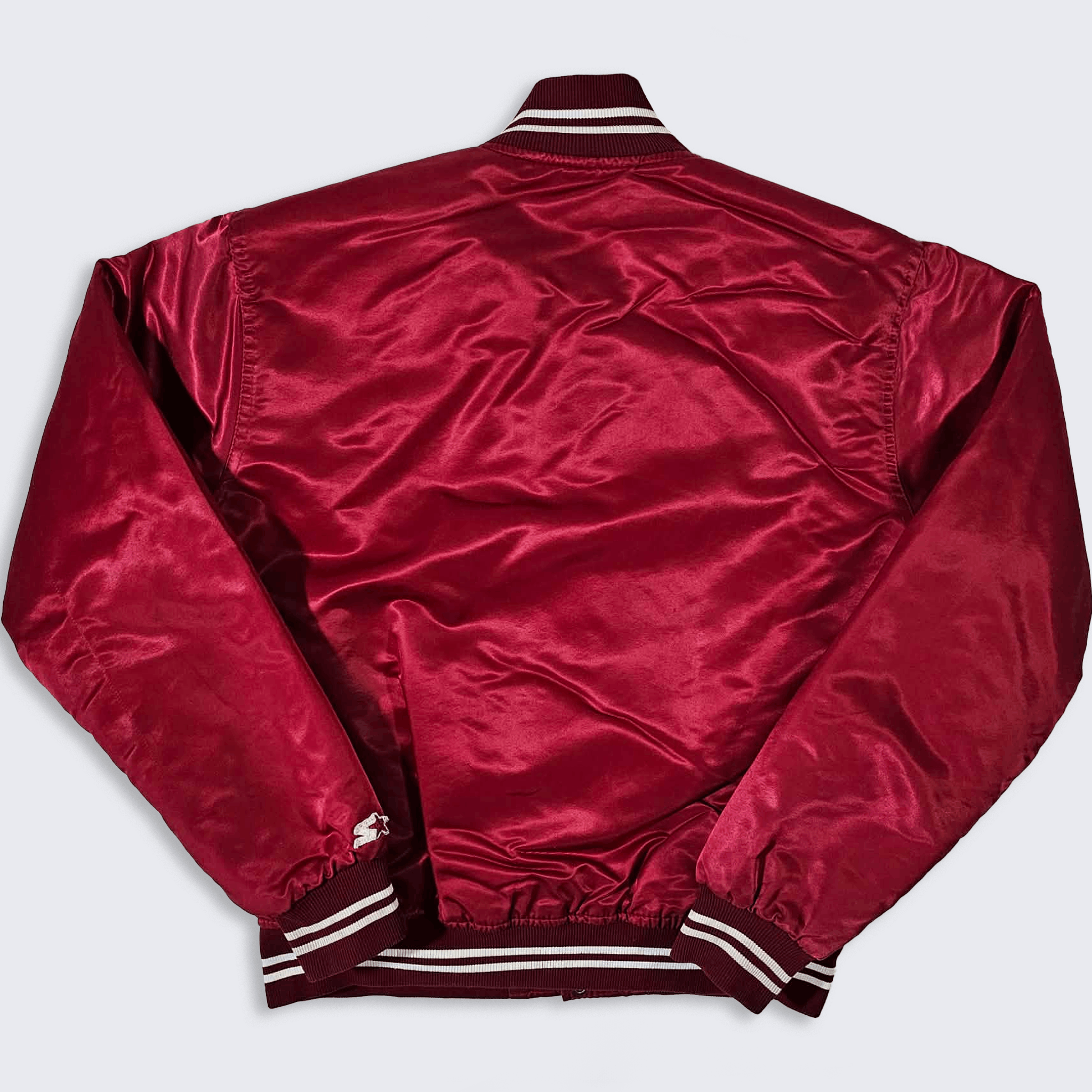 Starter Oklahoma Sooners Vintage 80s Satin Bomber Jacket Coat Size US M / EU 48-50 / 2 - 2 Thumbnail