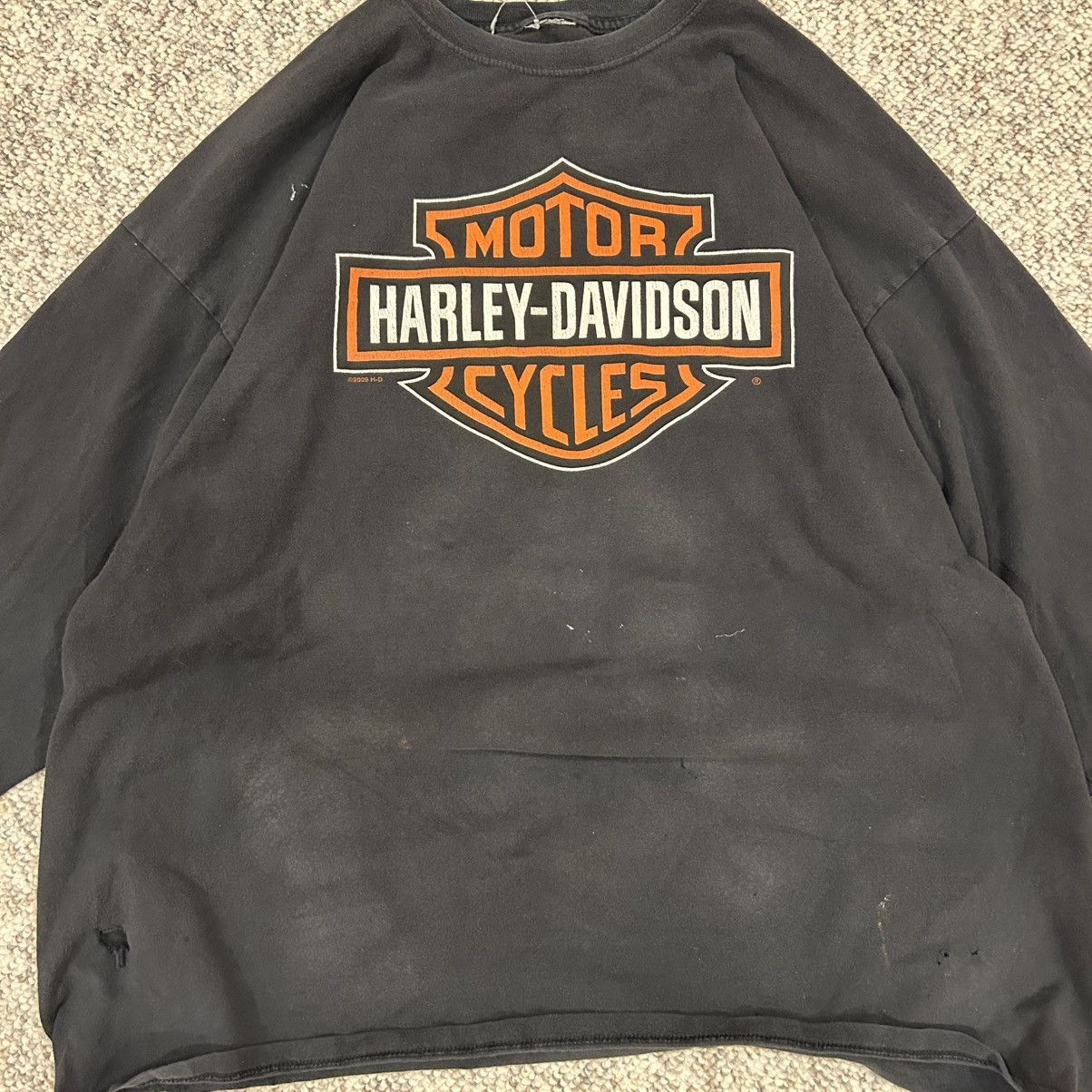 Harley Davidson RARE VINTAGE HARLEY DAVIDSON BLACK LONG SLEEVE T SHIRT Size US XL / EU 56 / 4 - 3 Thumbnail