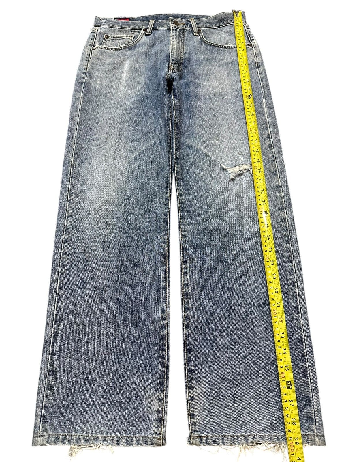 Edwin Vintage Edwin 503zz Faded Blue Wash Distress Loose Jeans Size US 32 / EU 48 - 12 Thumbnail