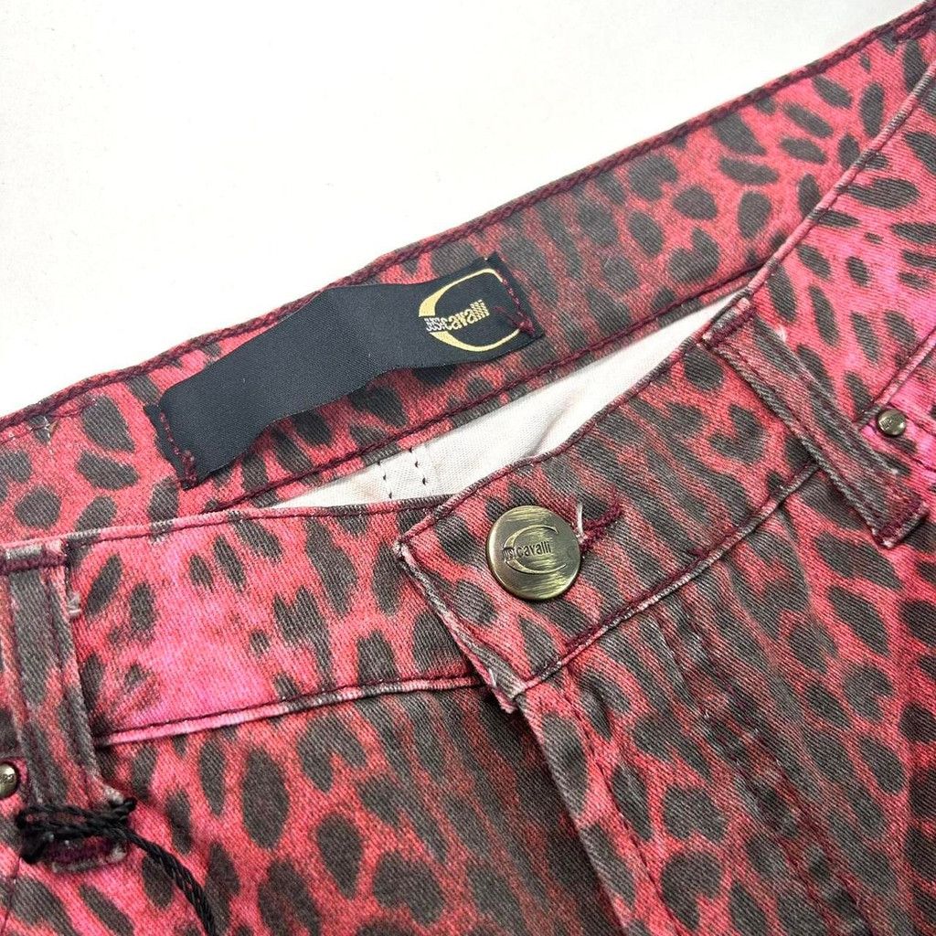 Just Cavalli NWT deadstock Cavalli red and black leopard print jeans Size 30" / US 8 / IT 44 - 5 Thumbnail