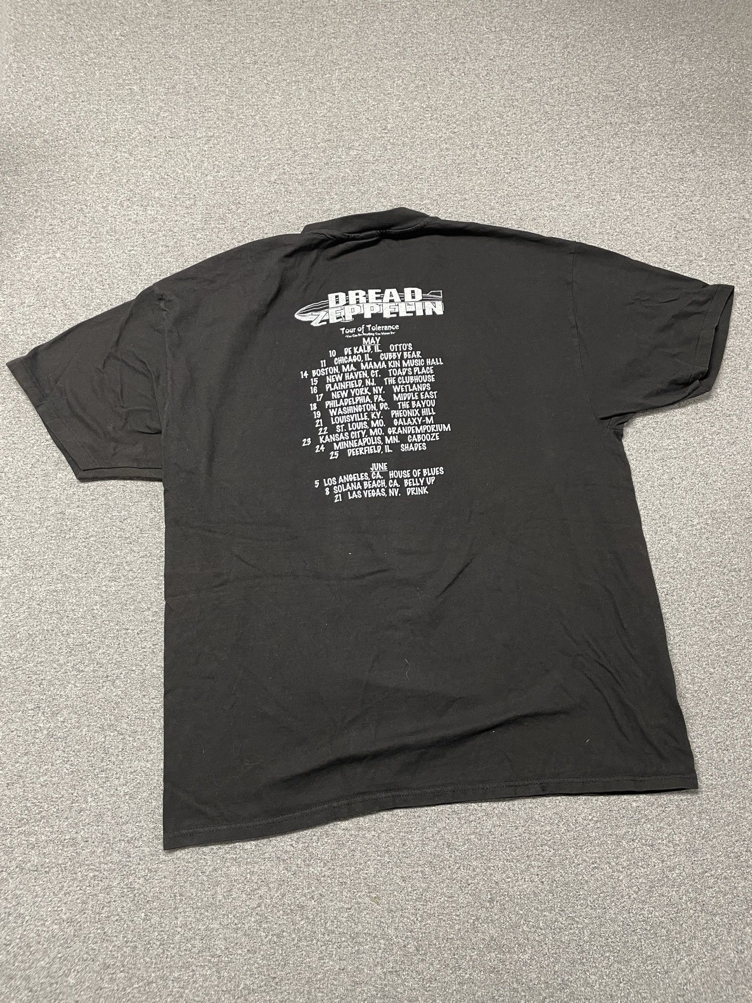 Hanes Vintage Dread Zeppelin Band T-Shirt Size US XL / EU 56 / 4 - 3 Thumbnail