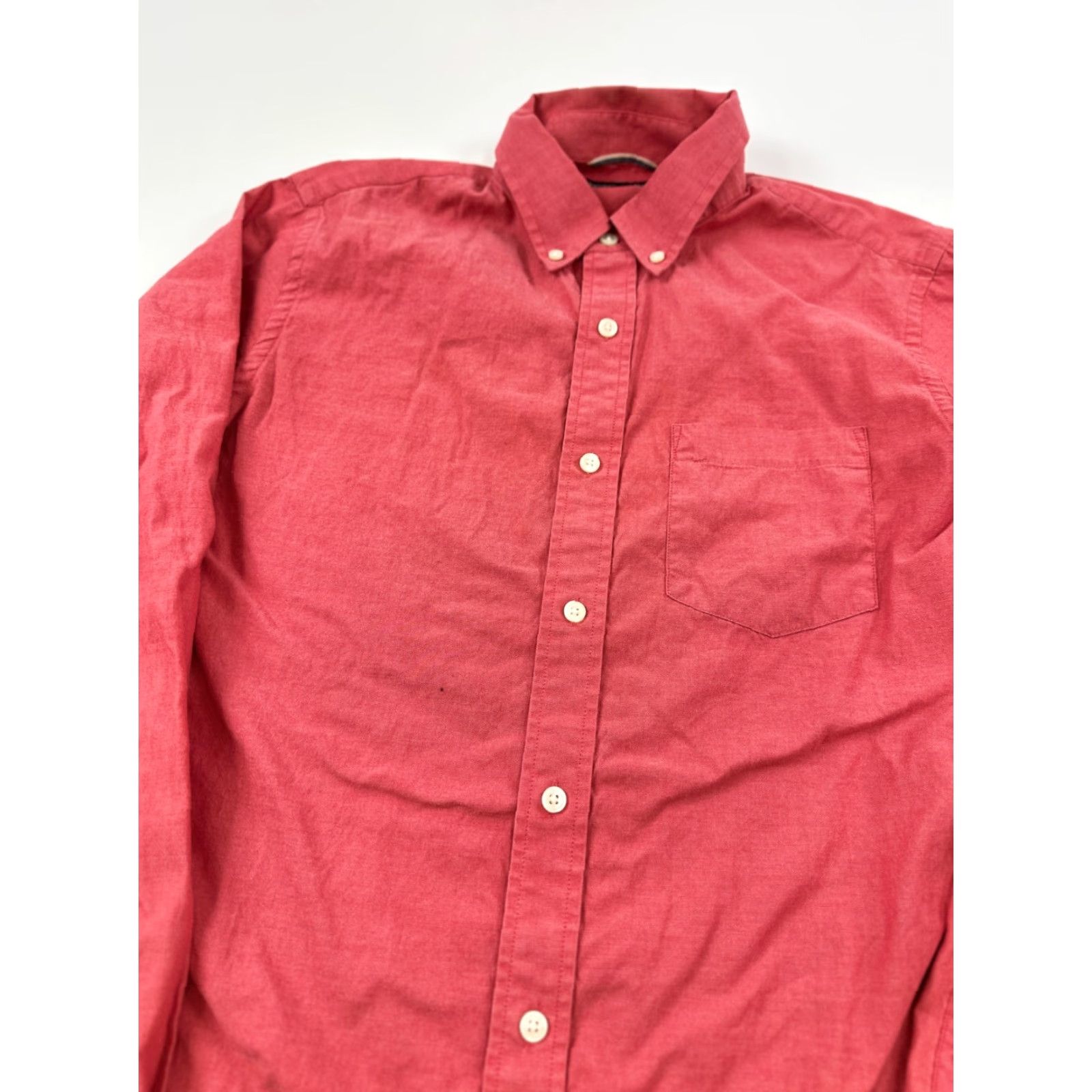 Banana Republic Banana Republic Shirt Mens Medium Red Classic Long Sleeve Collared Button Down Size US M / EU 48-50 / 2 - 2 Thumbnail