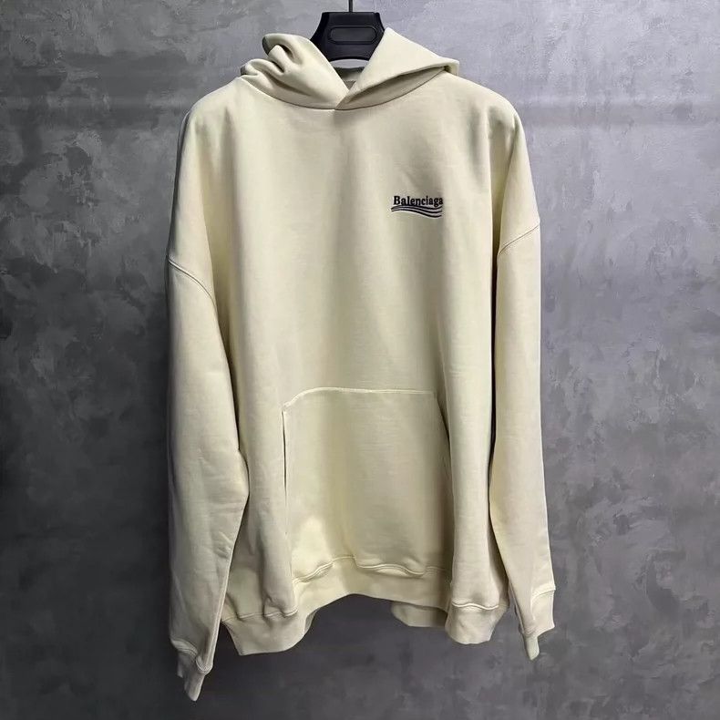 Balenciaga Balenciaga Beige Hoodie with Logo Print-dmc Size US XXS / EU 40 - 1 Thumbnail