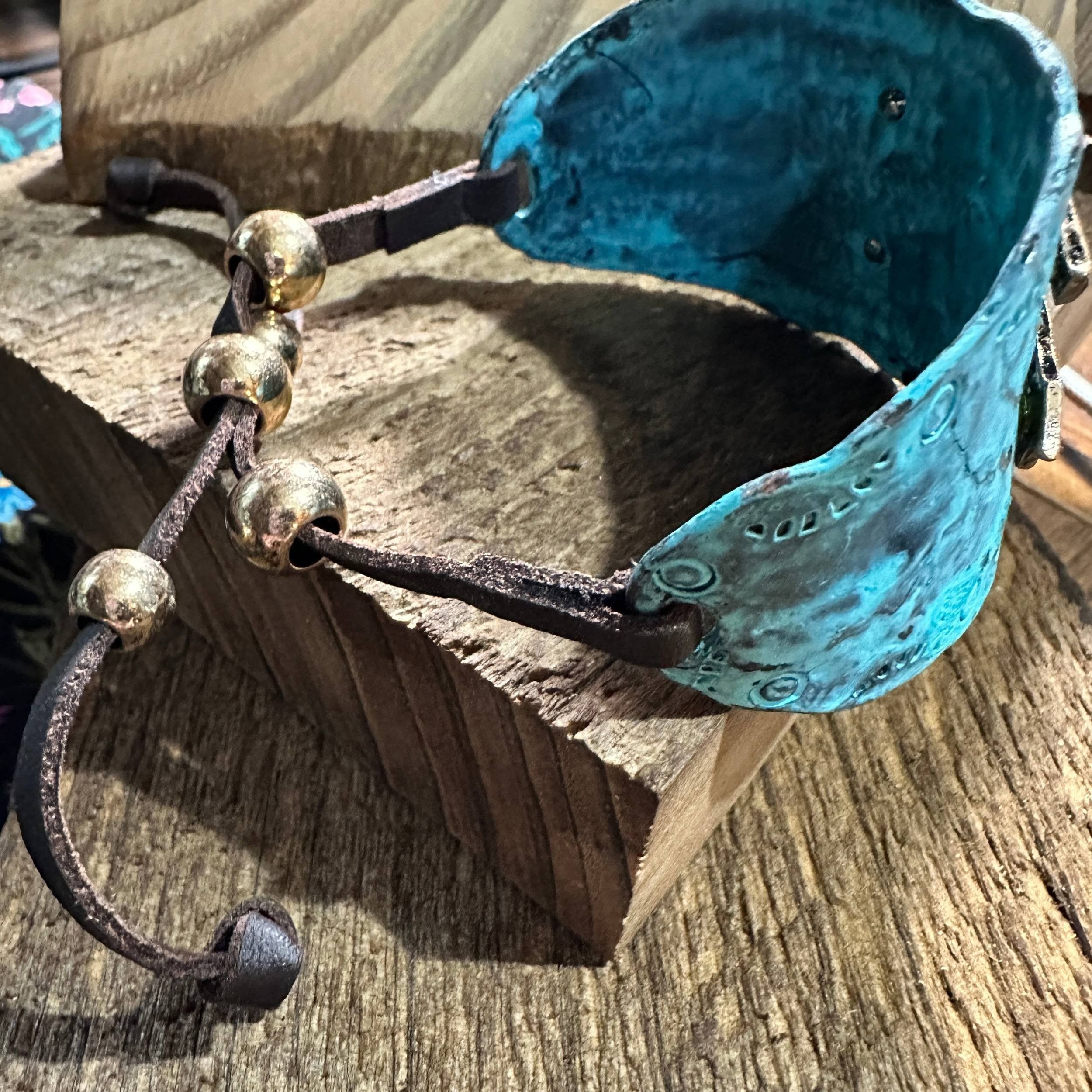 Other Native Cross Arrow Red Stone Western Bracelet Cuff with Adju Size ONE SIZE - 3 Thumbnail