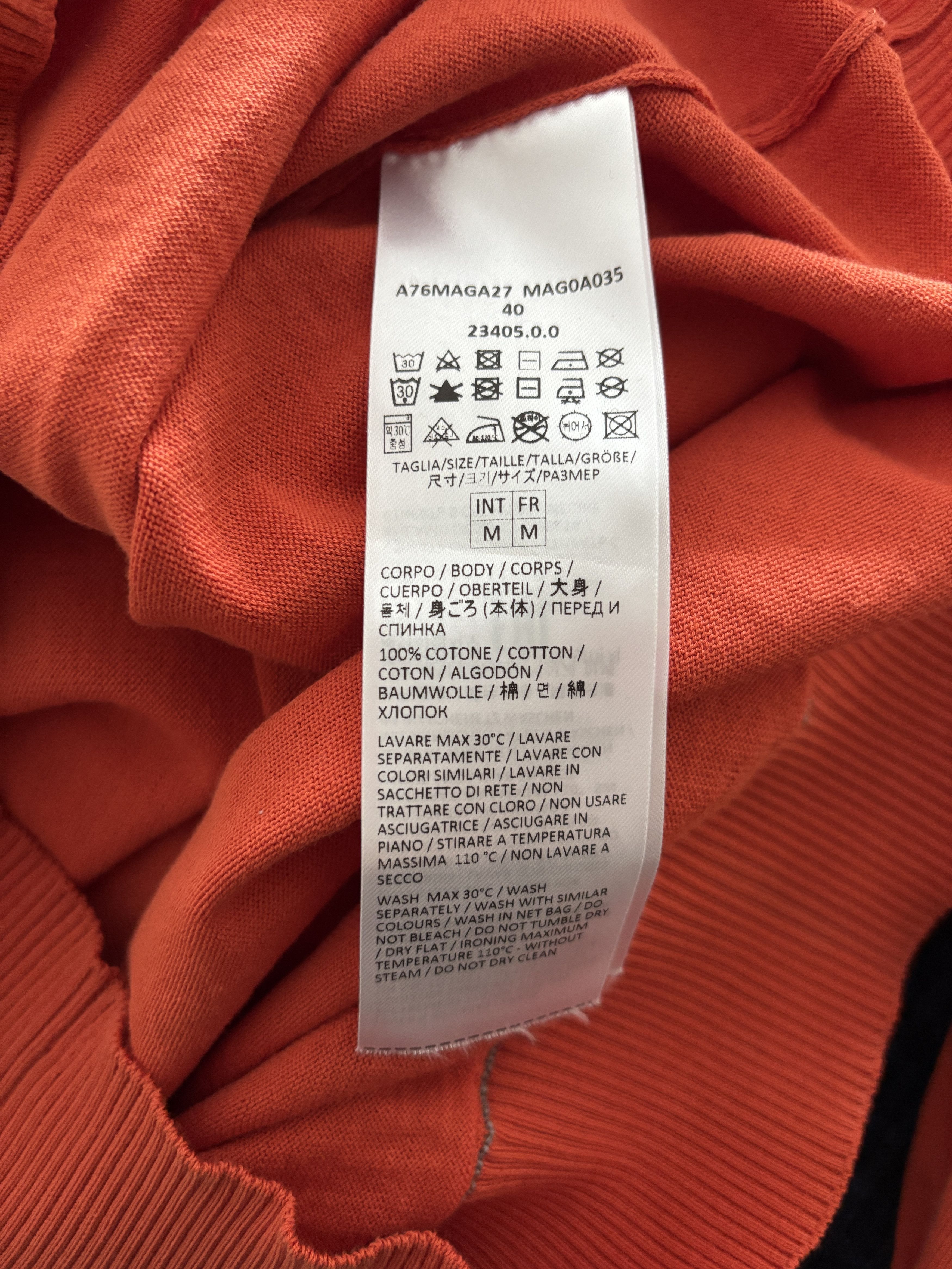 Eleventy $455 Crewneck Slim Fit Cotton Sweater in Orange - Medium Size US L / EU 52-54 / 3 - 6 Thumbnail