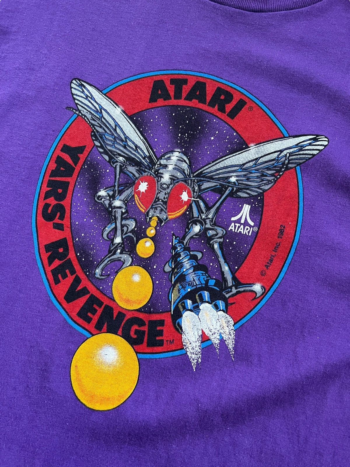 Vintage RARE Vintage Atari Yars’ Revenge 1982 Tshirt Size US M / EU 48-50 / 2 - 4 Thumbnail