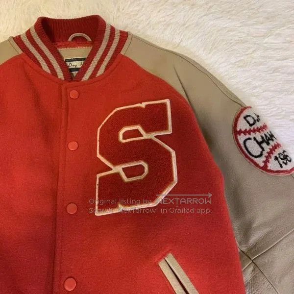 Other Dog House Baseball Jacket Cow Leather Sleeves. Size US M / EU 48-50 / 2 - 2 Thumbnail