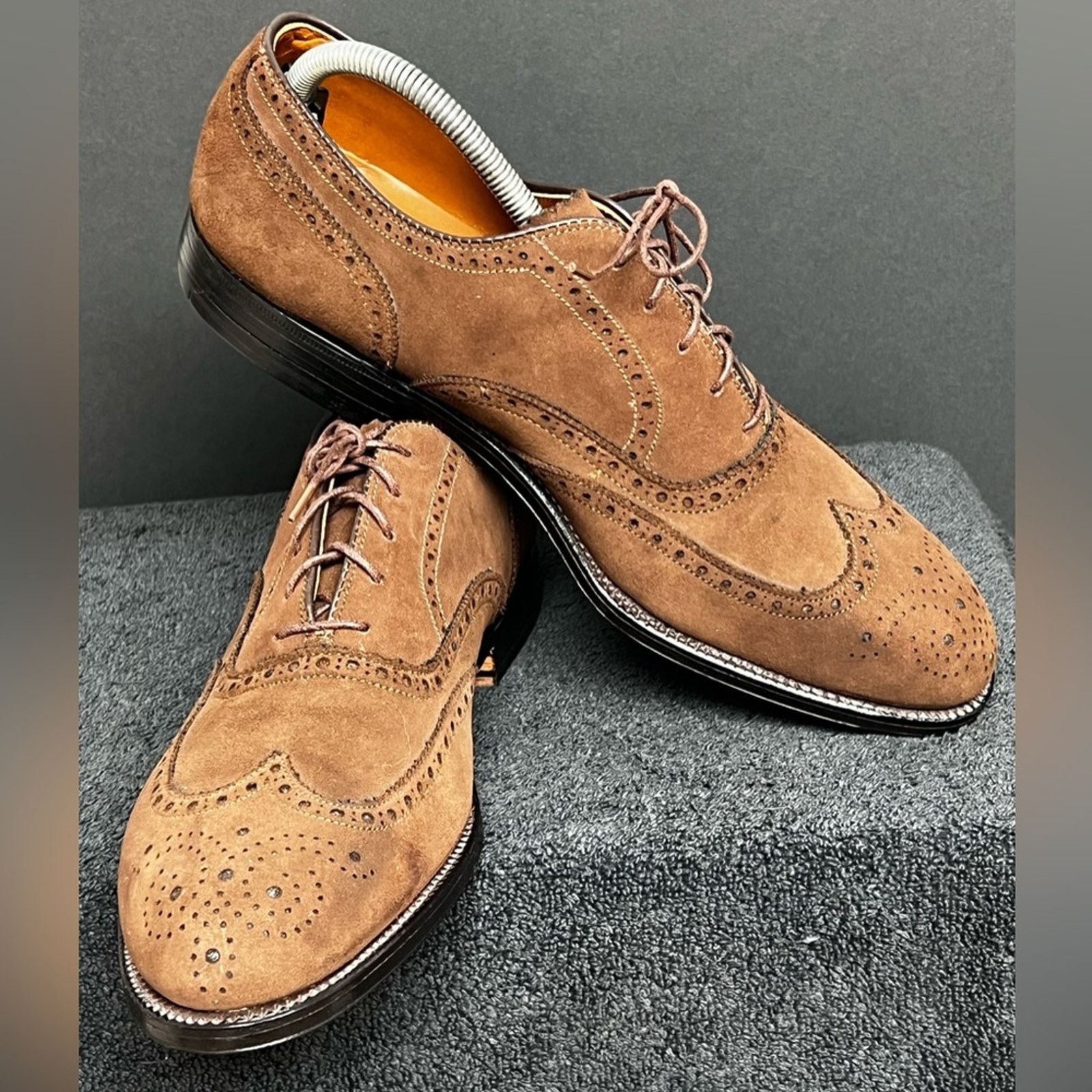 Alden Rare Vintage 1990’S Alden 9.5 AC Wingtip Blucher Derby Shoes Size US 9.5 / EU 42-43 - 4 Thumbnail