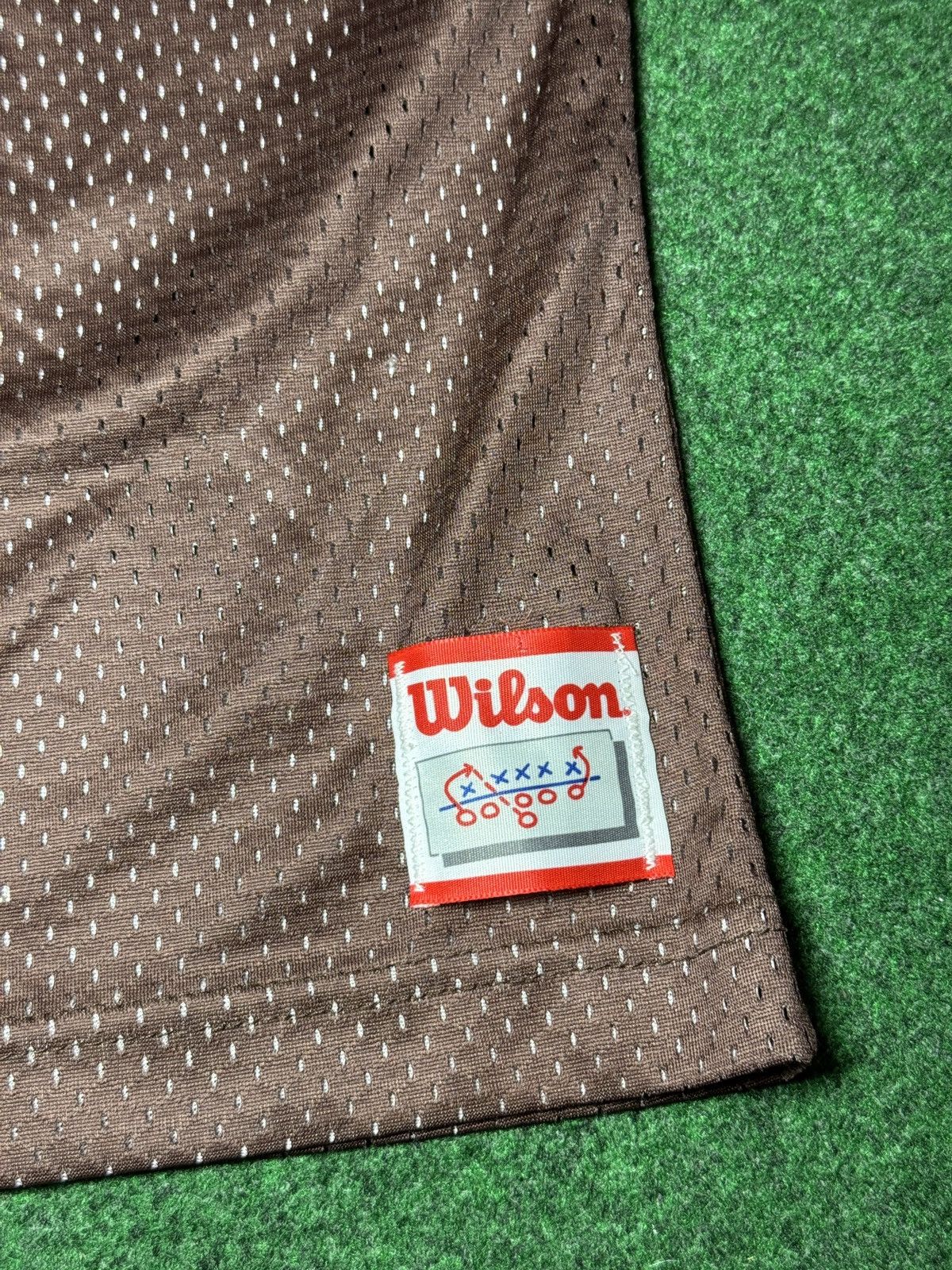Wilson Vintage Cleveland Browns 80s 90s Wilson Cropped Boxy Jersey Size US XL / EU 56 / 4 - 2 Thumbnail