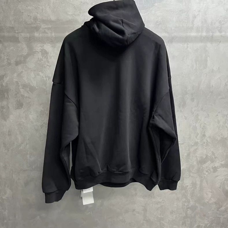 Balenciaga Balenciaga Black monogrammed print hooded long-sleeve hood Size US S / EU 44-46 / 1 - 5 Thumbnail