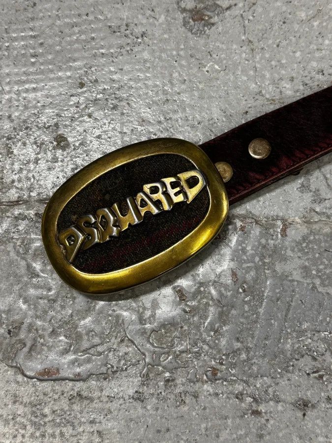 Dsquared2 Dsquared2 Red Faded Leather Belt Size ONE SIZE - 4 Thumbnail