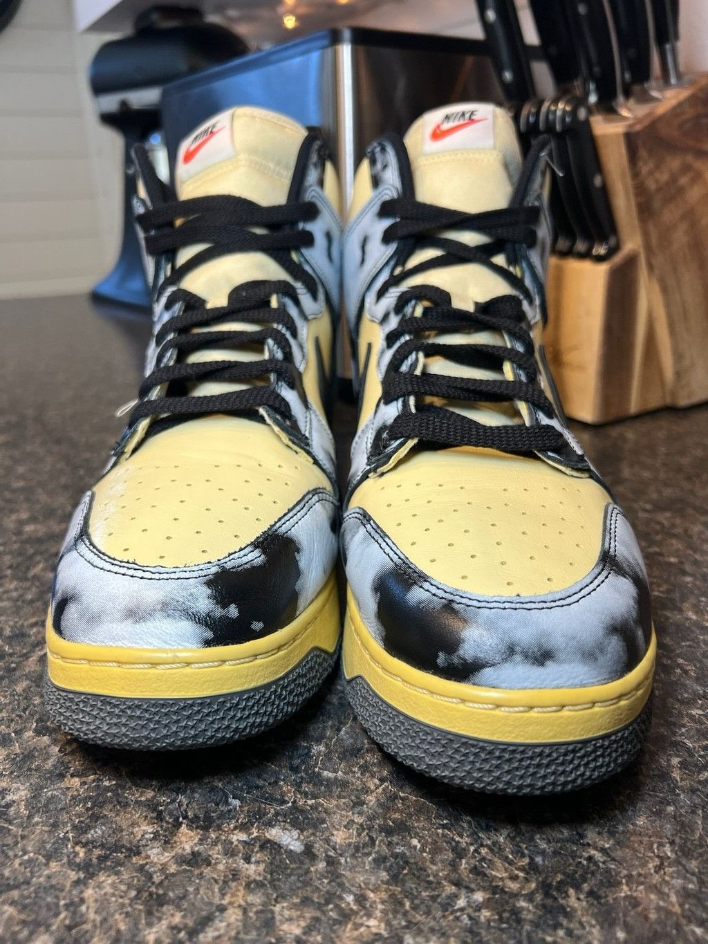Nike Nike Dunk High 1985 SP "Black Acid Wash" Sneakers Size US 13 / EU 46 - 8 Thumbnail
