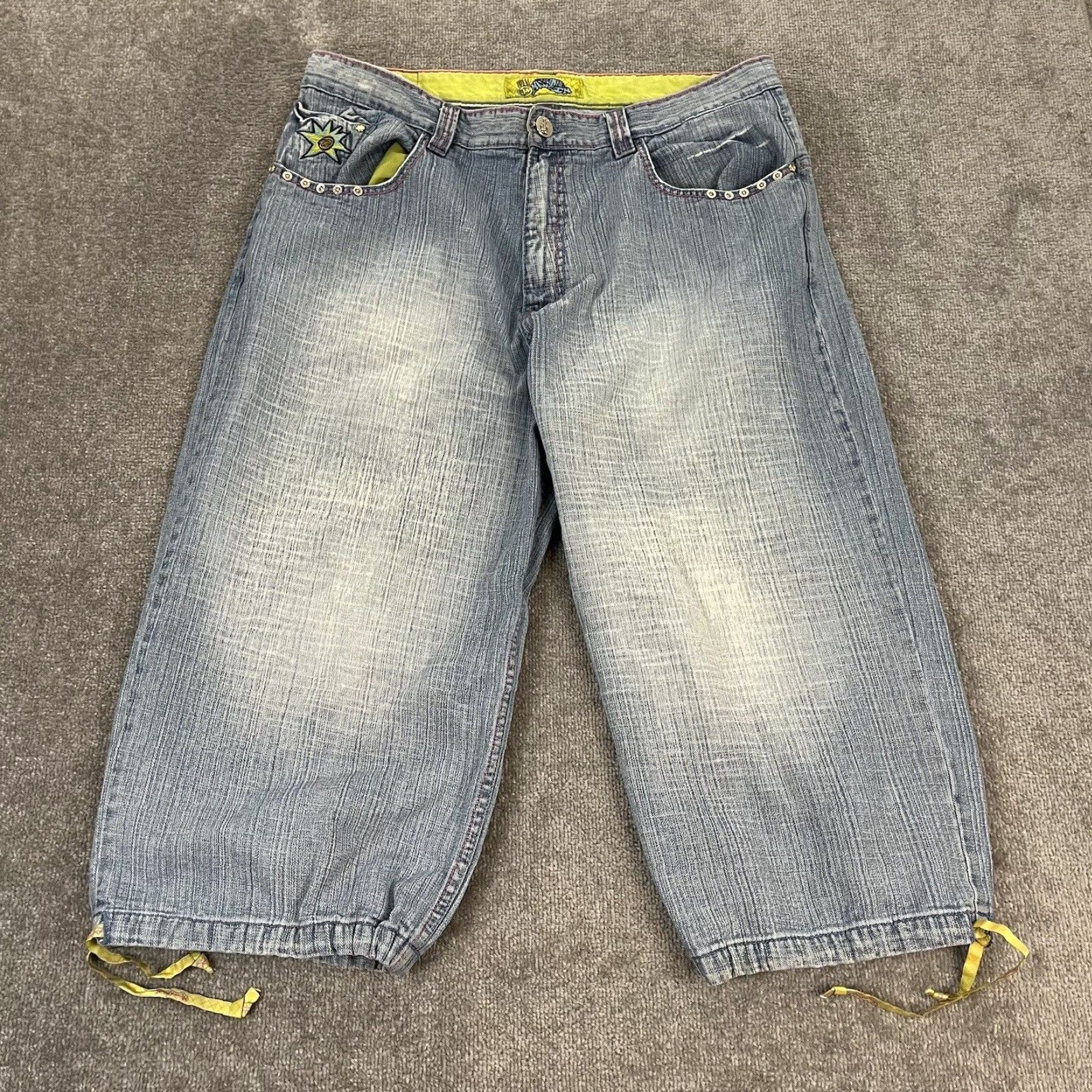 Vintage VINTAGE MISKEEN Original Jeans Mens 42 Cropped 13" Baggy Denim Slacker Y2K Pants Size US 42 / EU 58 - 2 Thumbnail