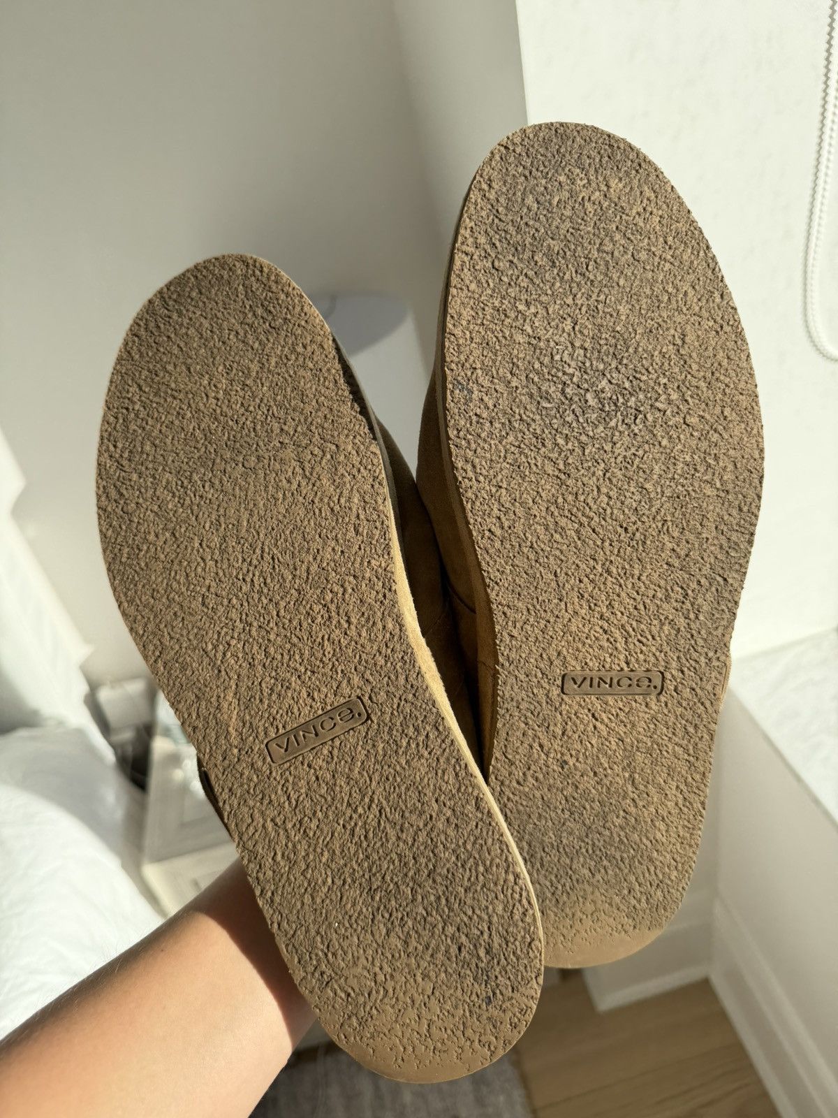 Vince Vince Beige Suede Slides Size 12 Size US 12 / EU 45 - 6 Thumbnail
