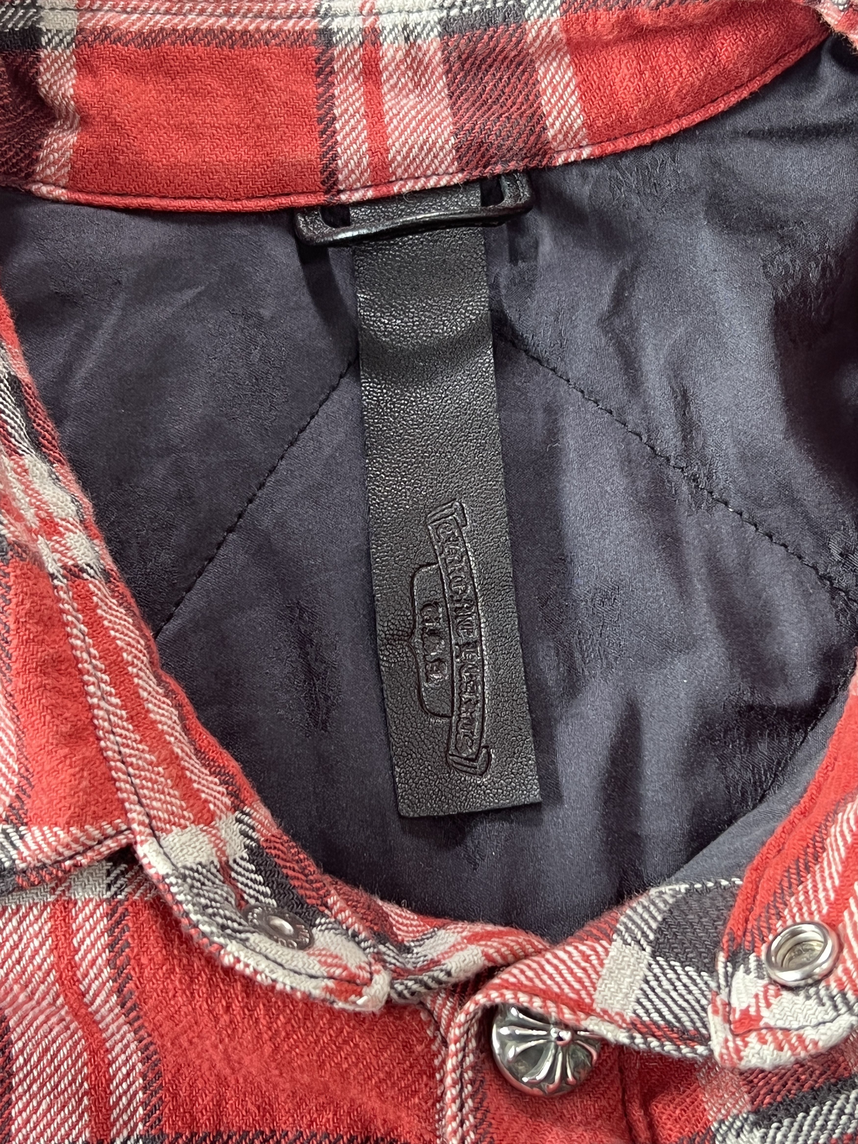 Chrome Hearts Chrome Hearts Red Plaid Cross Flannel Jacket XL Size US XL / EU 56 / 4 - 7 Thumbnail