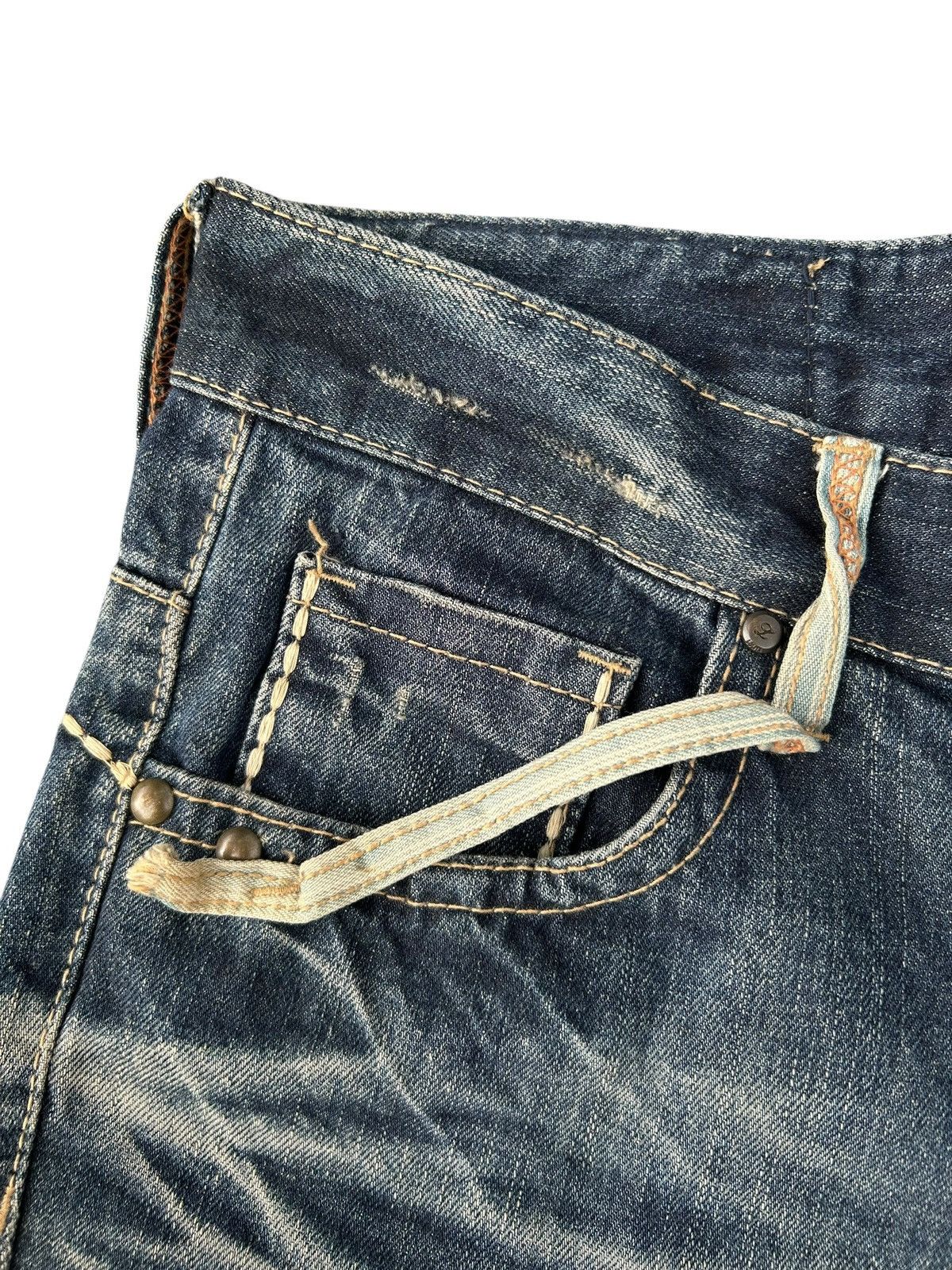 Kapital YOSHITOMO NARA LOLITA Exotic Vintage Rusty Faded Denim Jeans Size US 34 / EU 50 - 7 Thumbnail