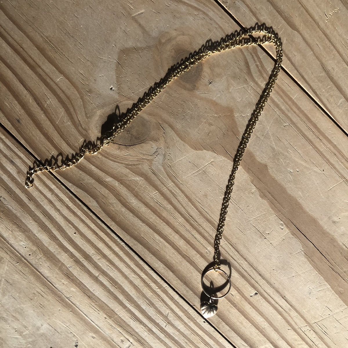 Handmade Handcrafted delicate heart dangle pendant on chain necklace Size ONE SIZE - 7 Thumbnail